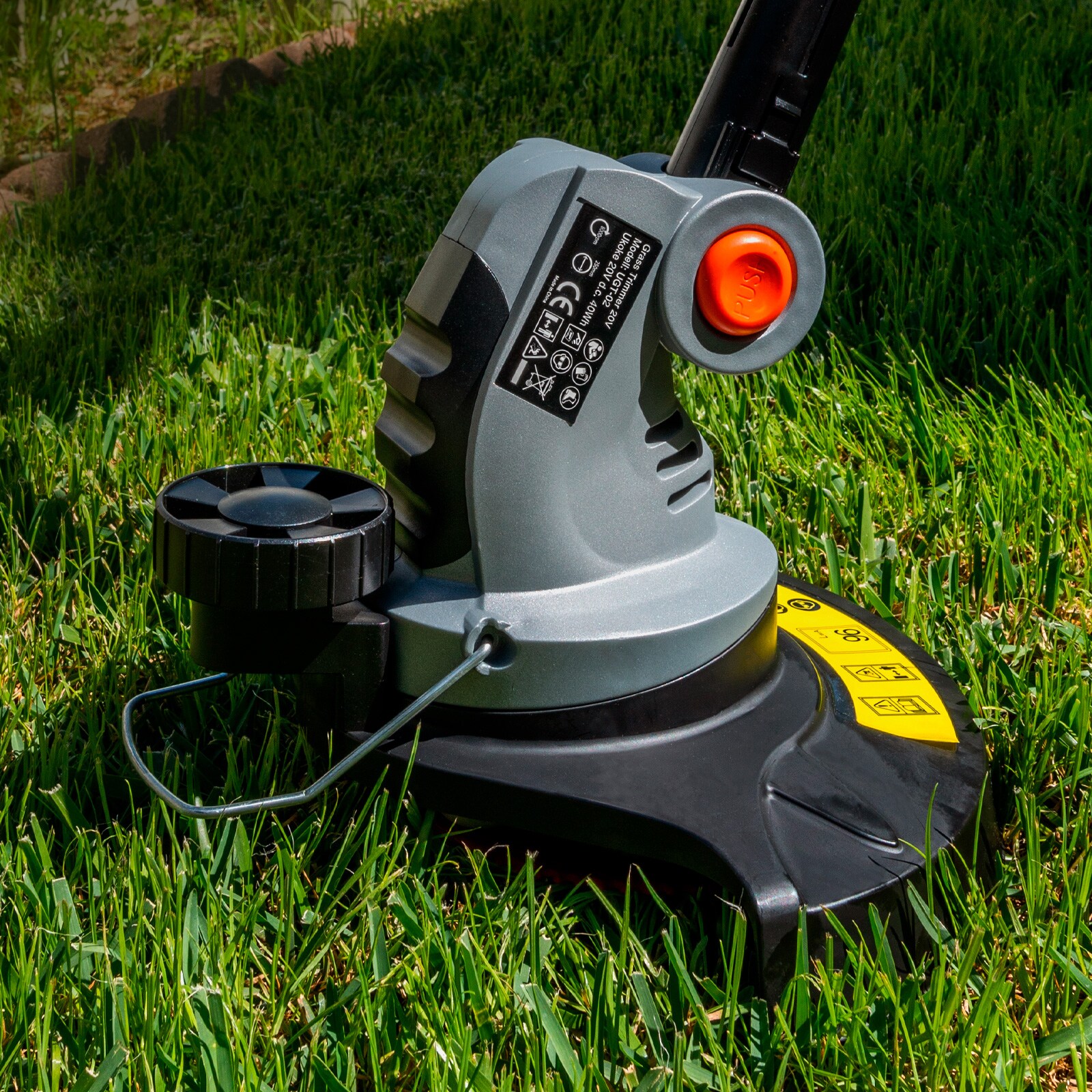 Silver & Black UKOKE U02TE Cordless Electric Power Grass Trimmer & Weed Wacker Renewed Edging and Trimmi 20V 2A Battery & Charger Included 