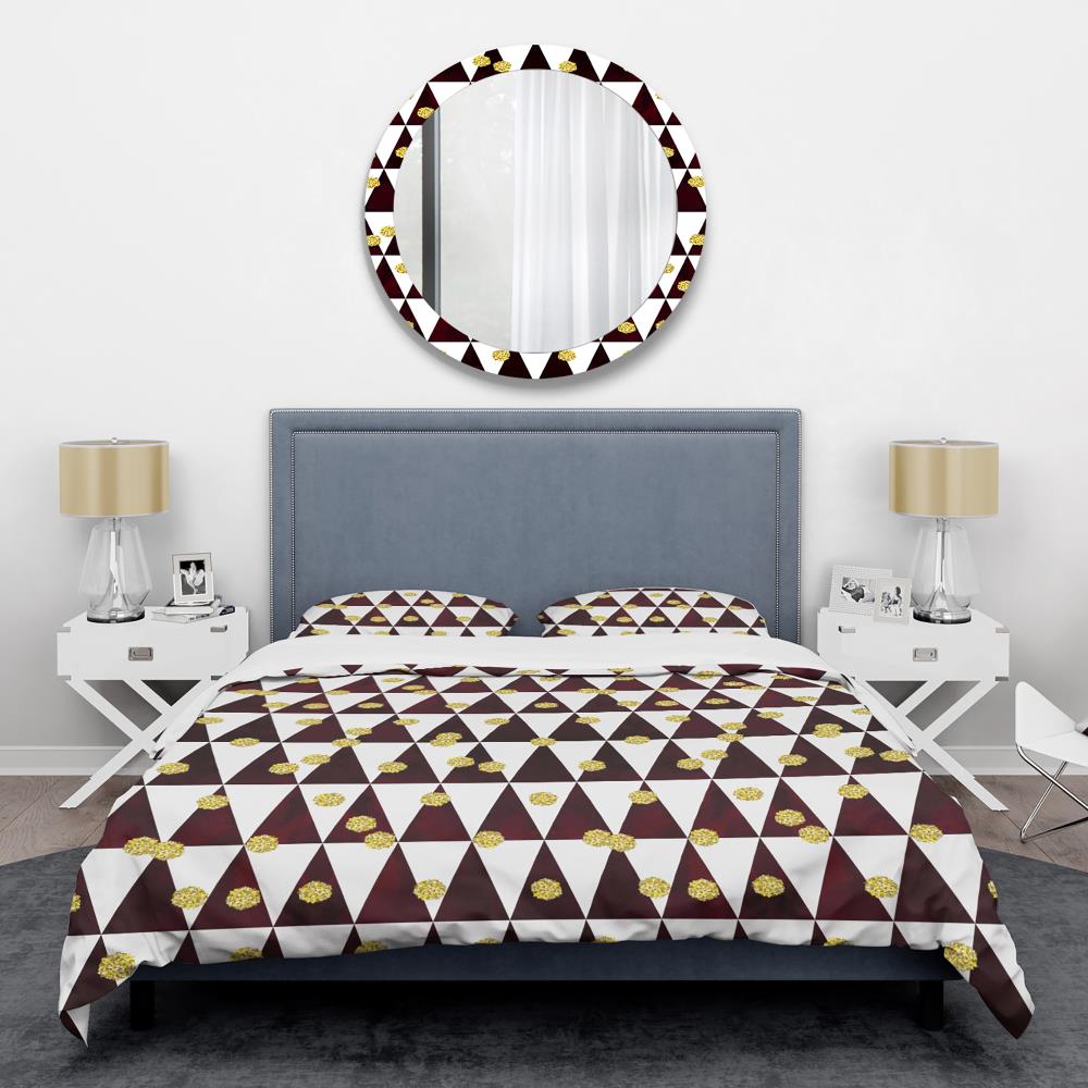 Designart BED24053-T 3 -Piece Gold Twin Duvet cover Set