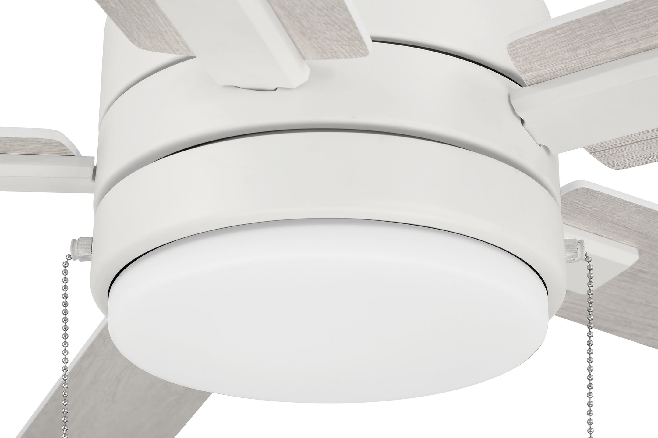 Harbor Breeze Ollington 52in Matte White with White/White Oak Blades