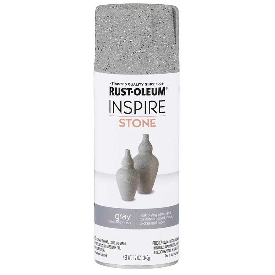 Rust-Oleum Matte Gray Sandstone Spray Paint (NET WT. 12-oz) at