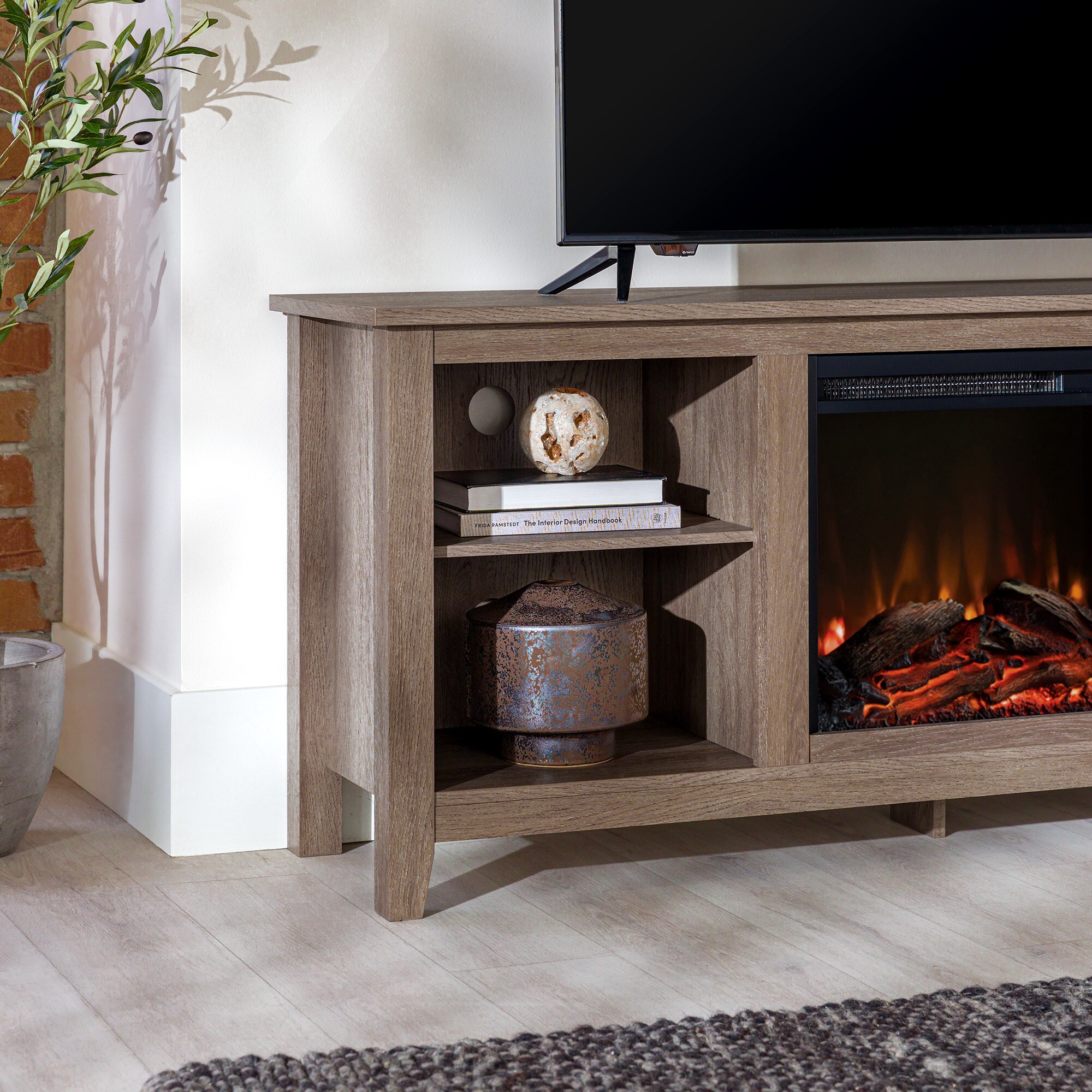 Walker Edison W58FP18AG Electric-Fireplaces - View #4