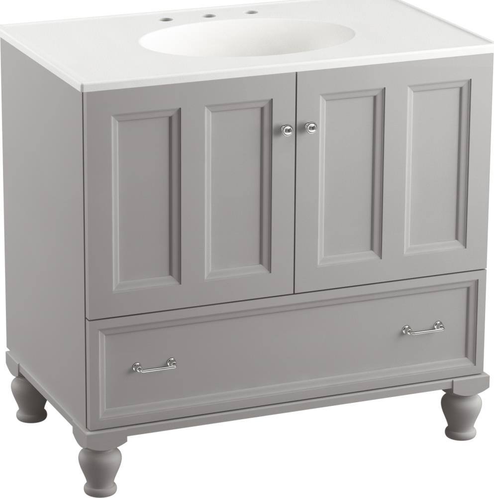 KOHLER Damask Mohair Grey 36.7500 Traditional Bathroom Vanity in the ...