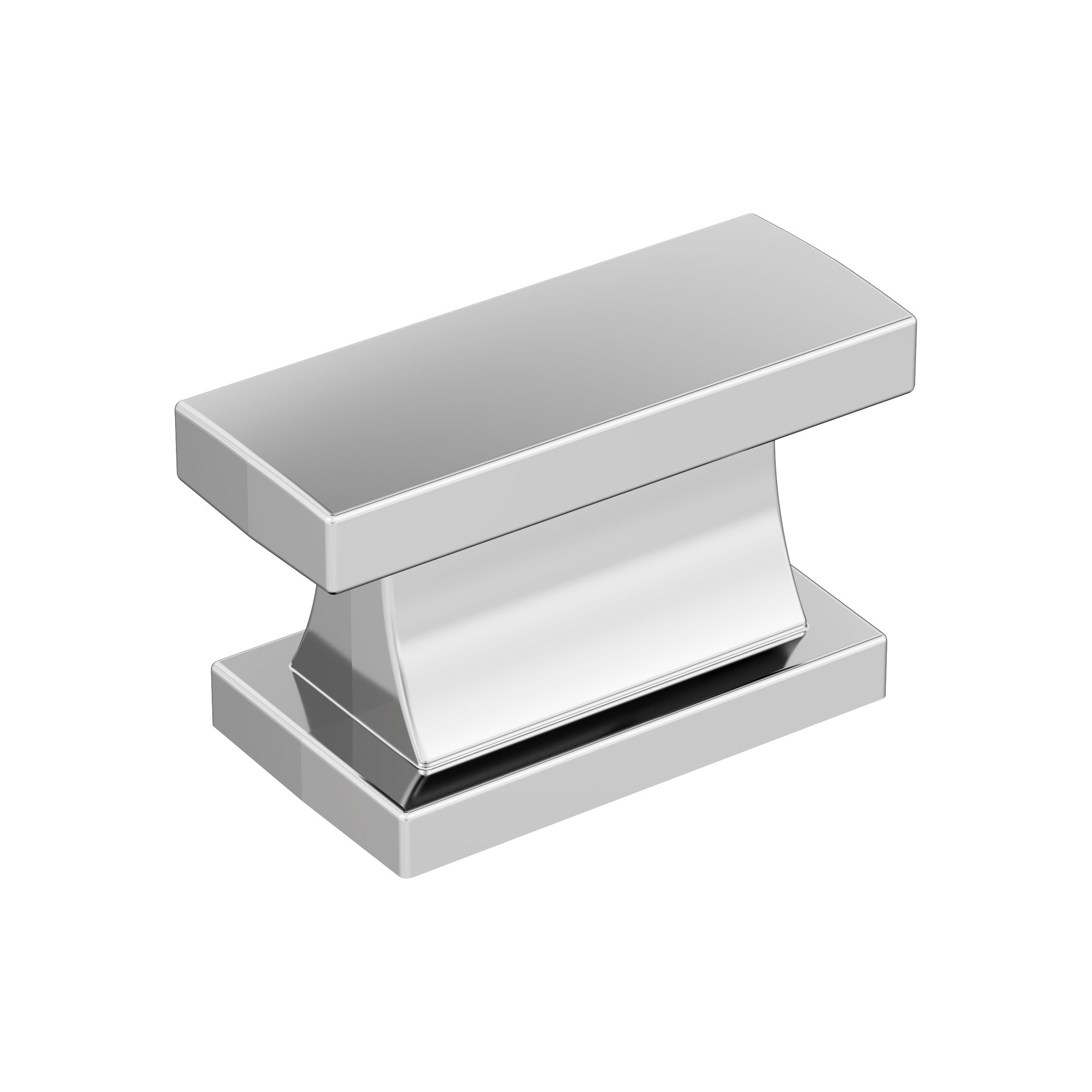 Amerock 10VMP3702326 Socle 1-7/16-in Polished Chrome Rectangular Transitional Cabinet Knob 10 -Pack