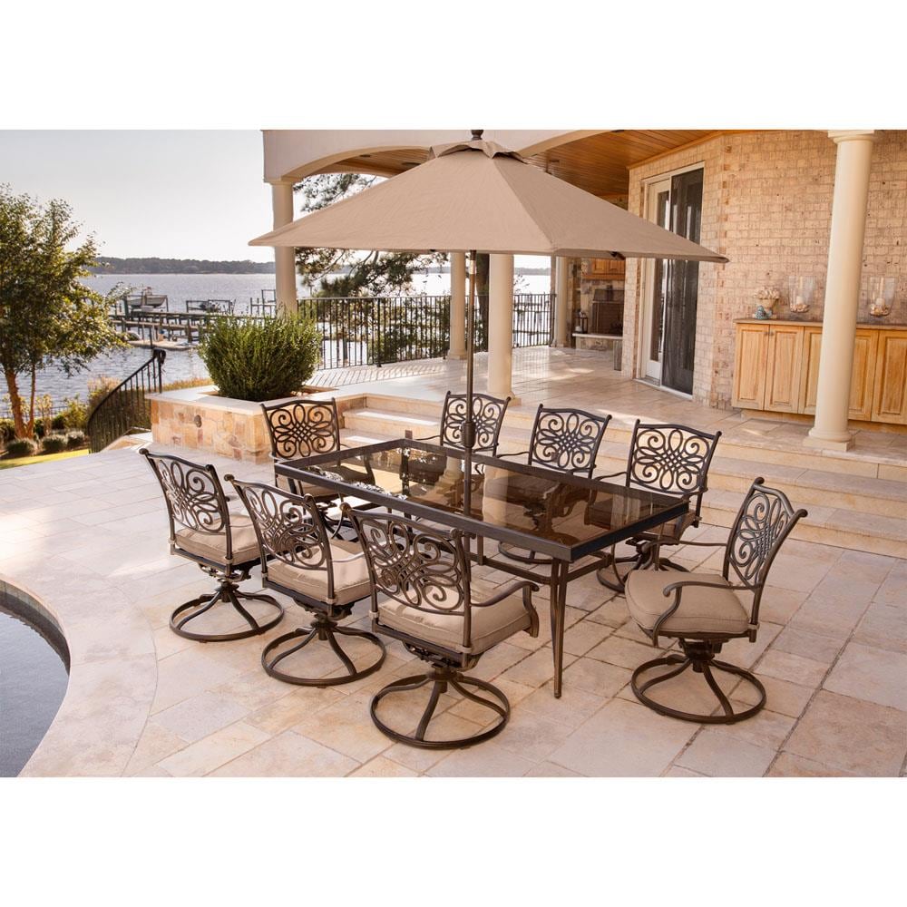 Hanover TRADDN9PCSWG-SU Patio-Dining-Sets - View #10