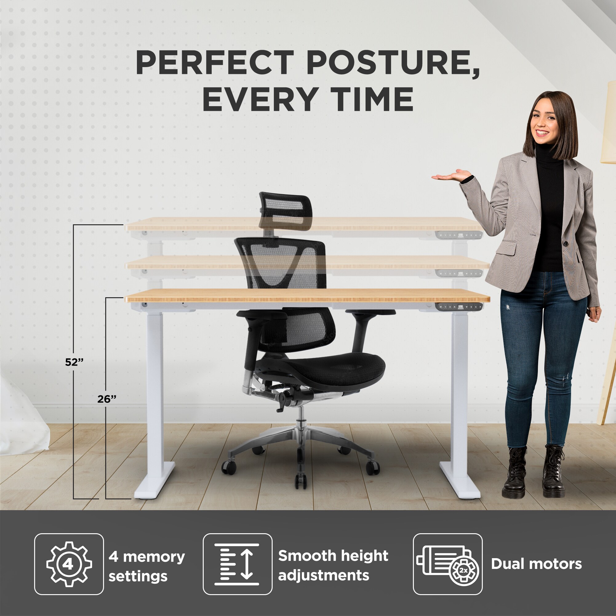 Uncaged Ergonomics RUWB desks - View #4