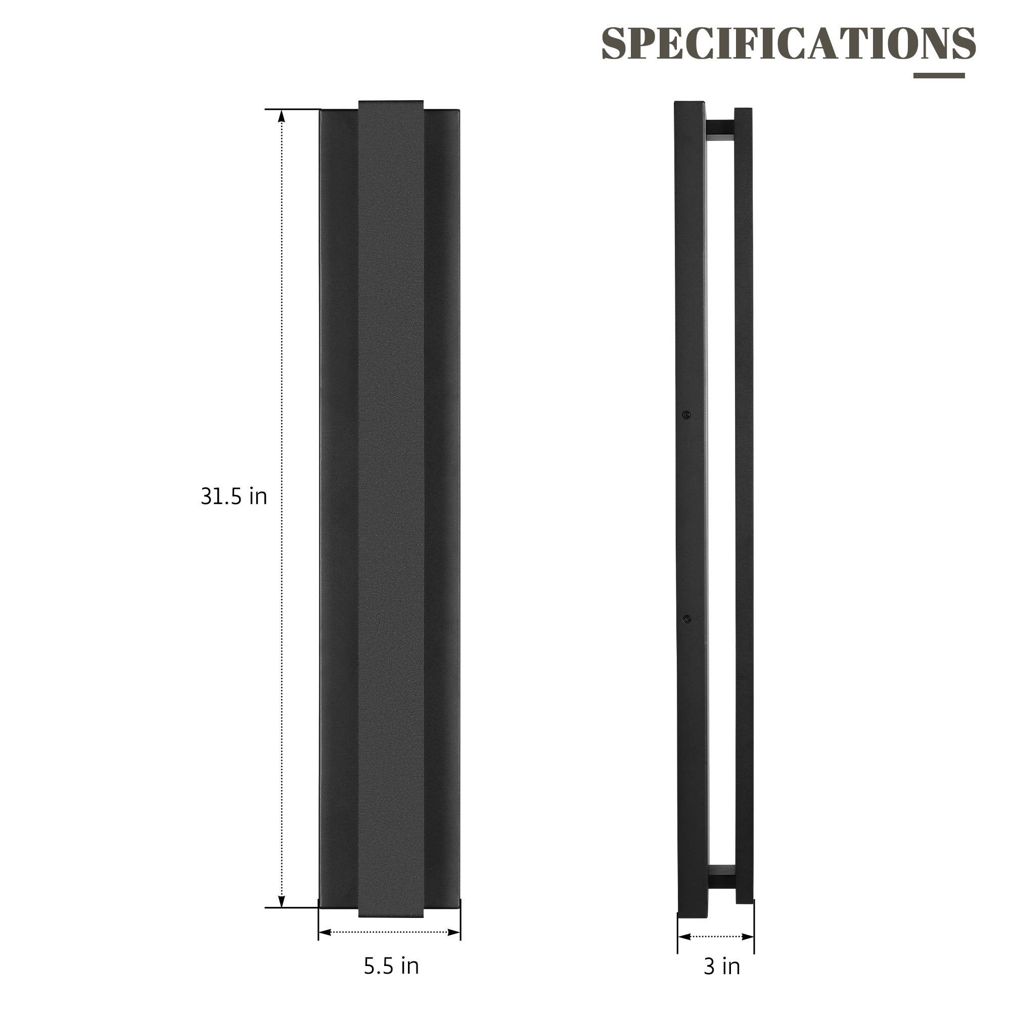 LamQee 06FTL0277BBK Outdoor-Wall-Lighting - View #10