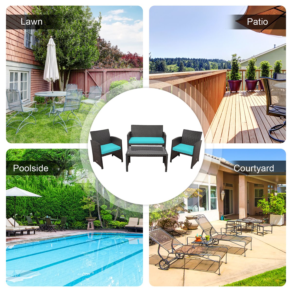 Costway GMA00095 Patio-Conversation-Sets - View #3