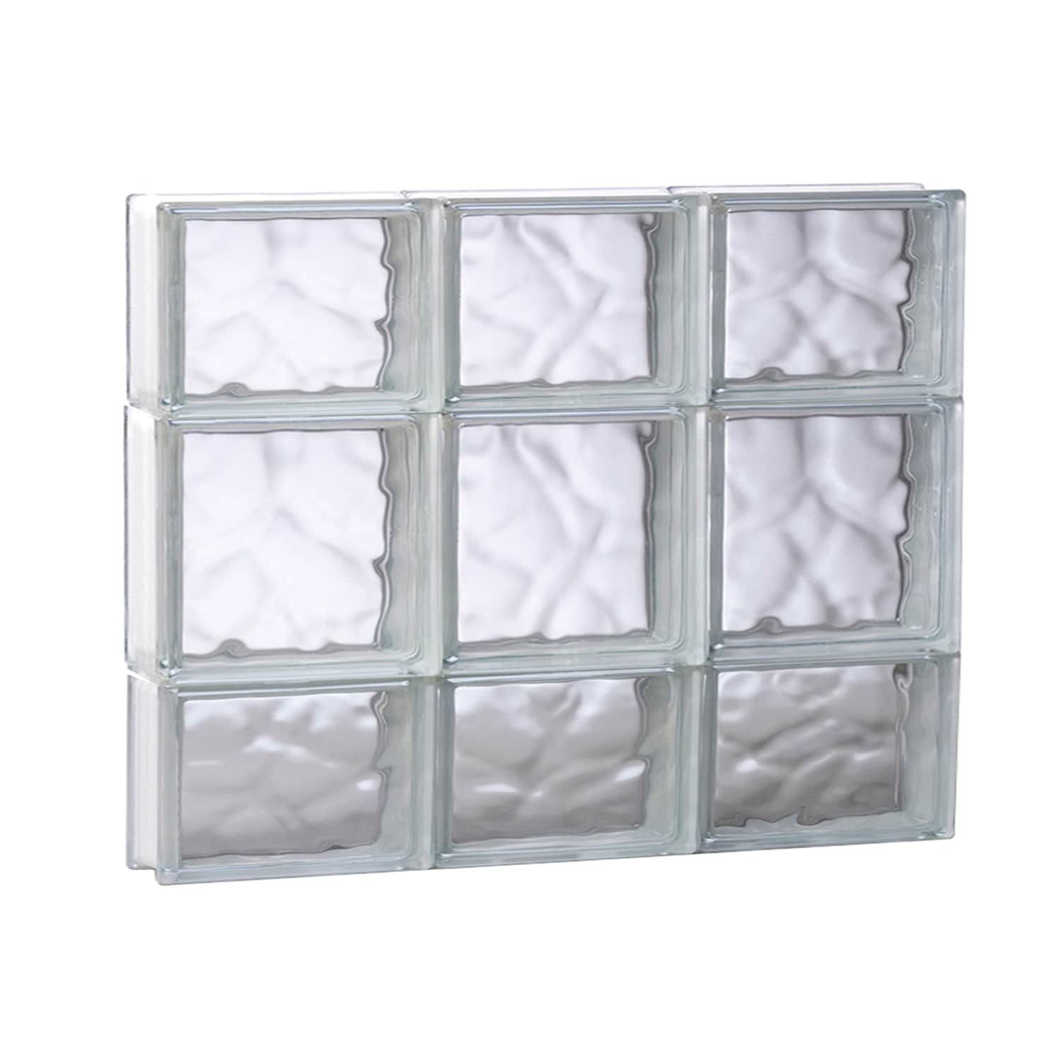 REDI2SET S2420DC Wavy Glass 23-1/4-in x 19-1/4-in Frameless Replacement Glass Block Window