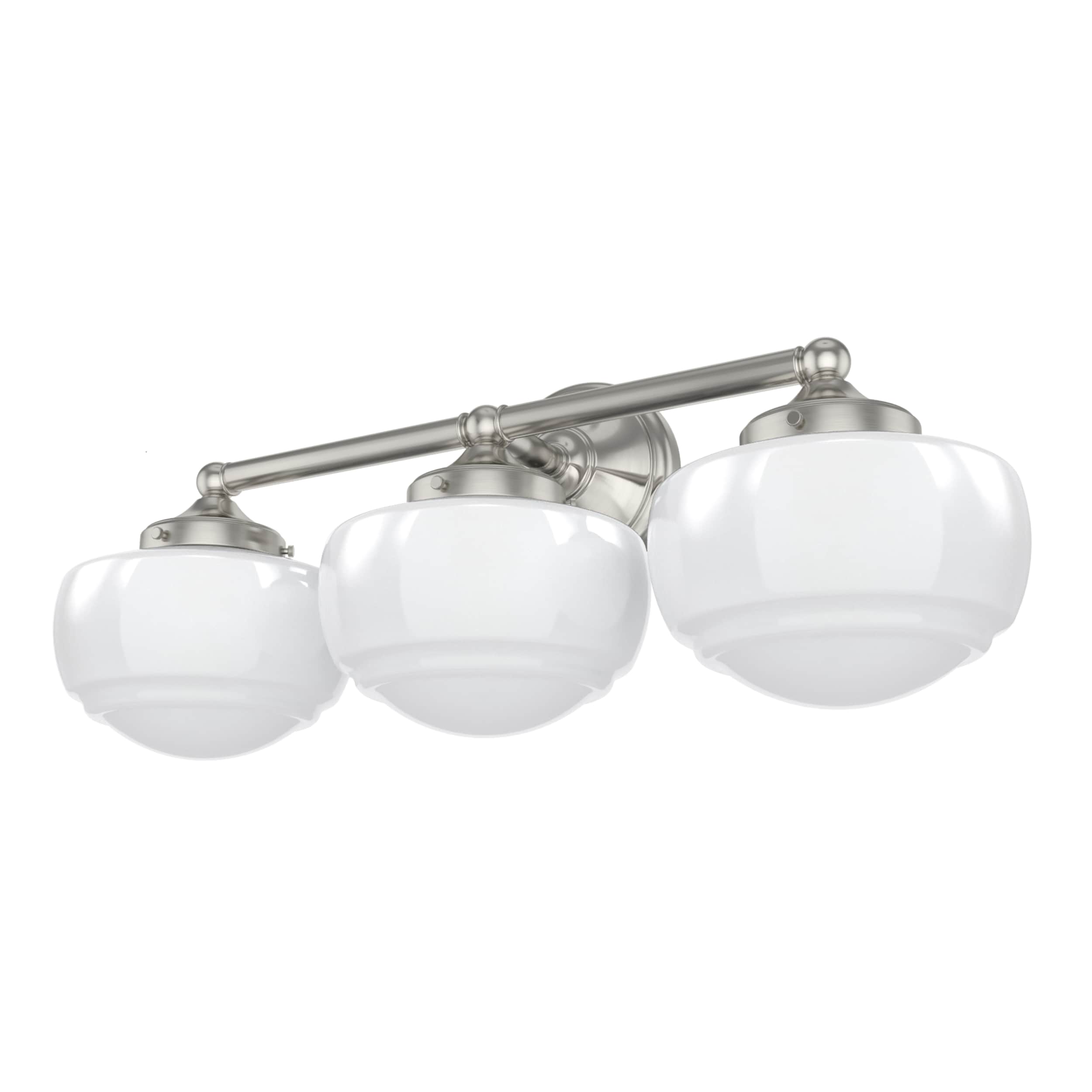 Hunter 19460 Saddle Creek 23.5-in 3 -Light Brushed Nickel Transitional Vanity light
