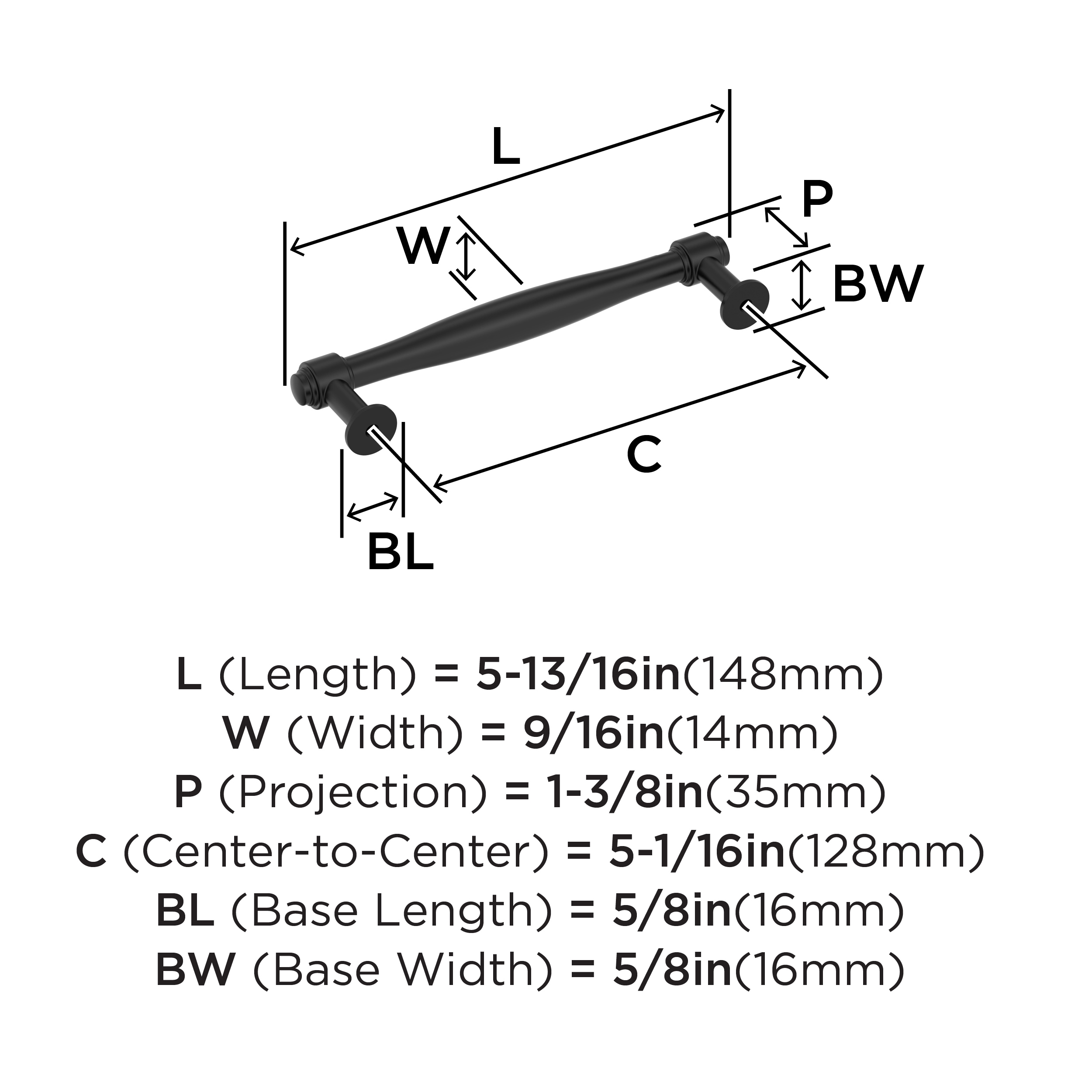 Amerock BP37723MB Cabinet-Pulls - View #4