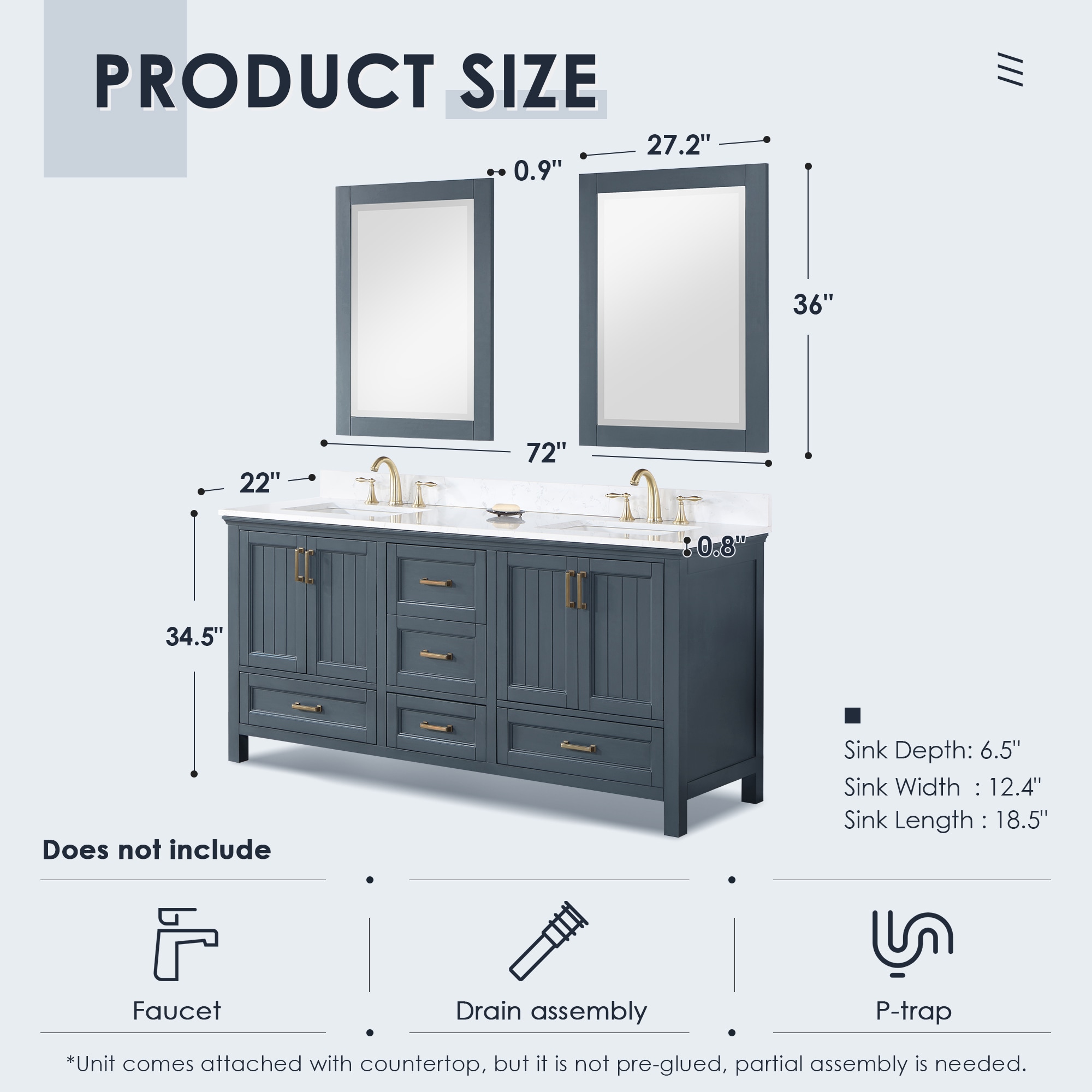 Altair 538072-CB-AW Bath-Vanity-Combo - View #13