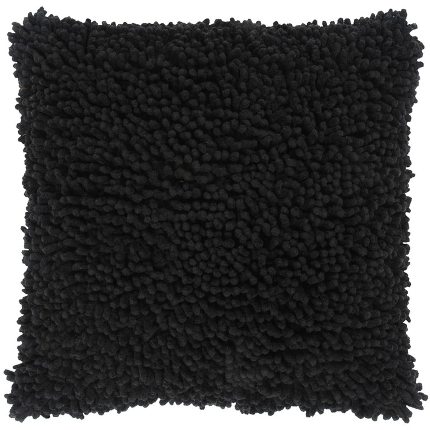 HomeRoots 4000403106 18-in x 18-in Black Square Indoor Decorative Pillow