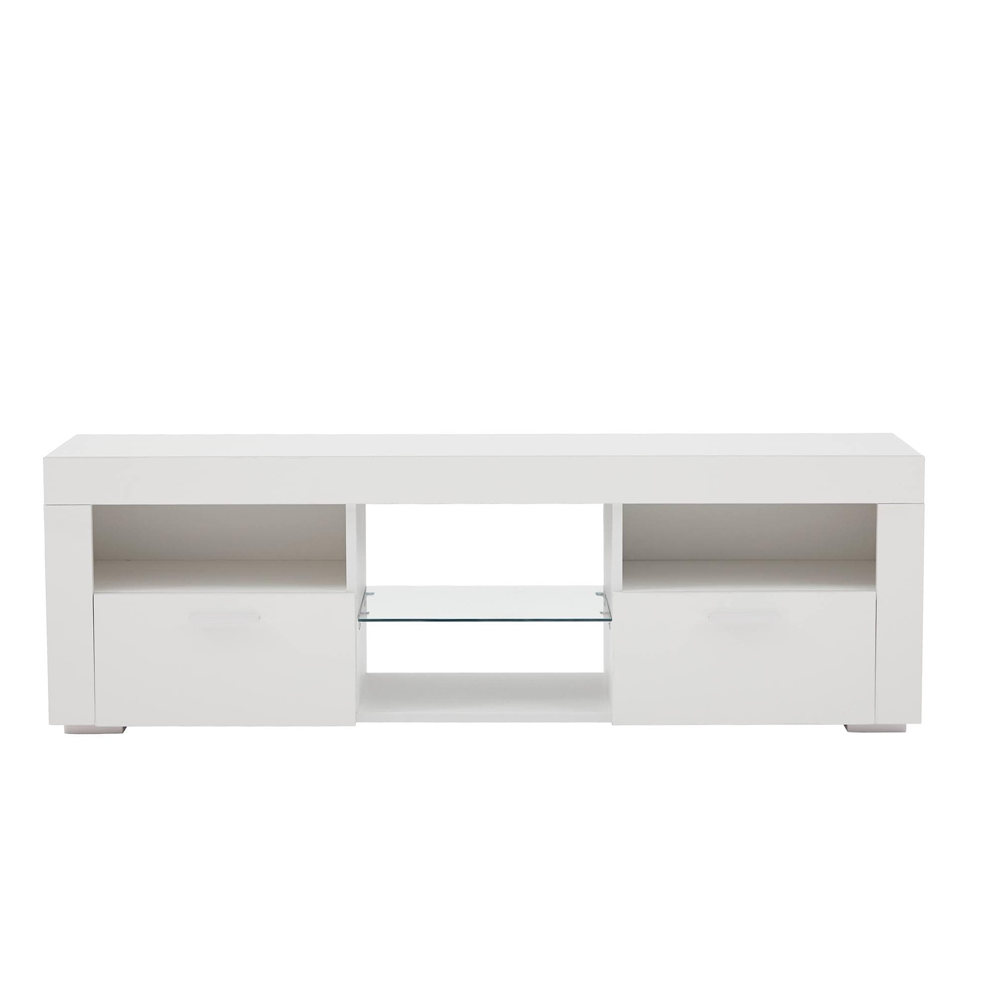 Yiekholo Modern/Contemporary White Tv Cabinet (Accommodates TVs up to  55-in) in the TV Stands department at