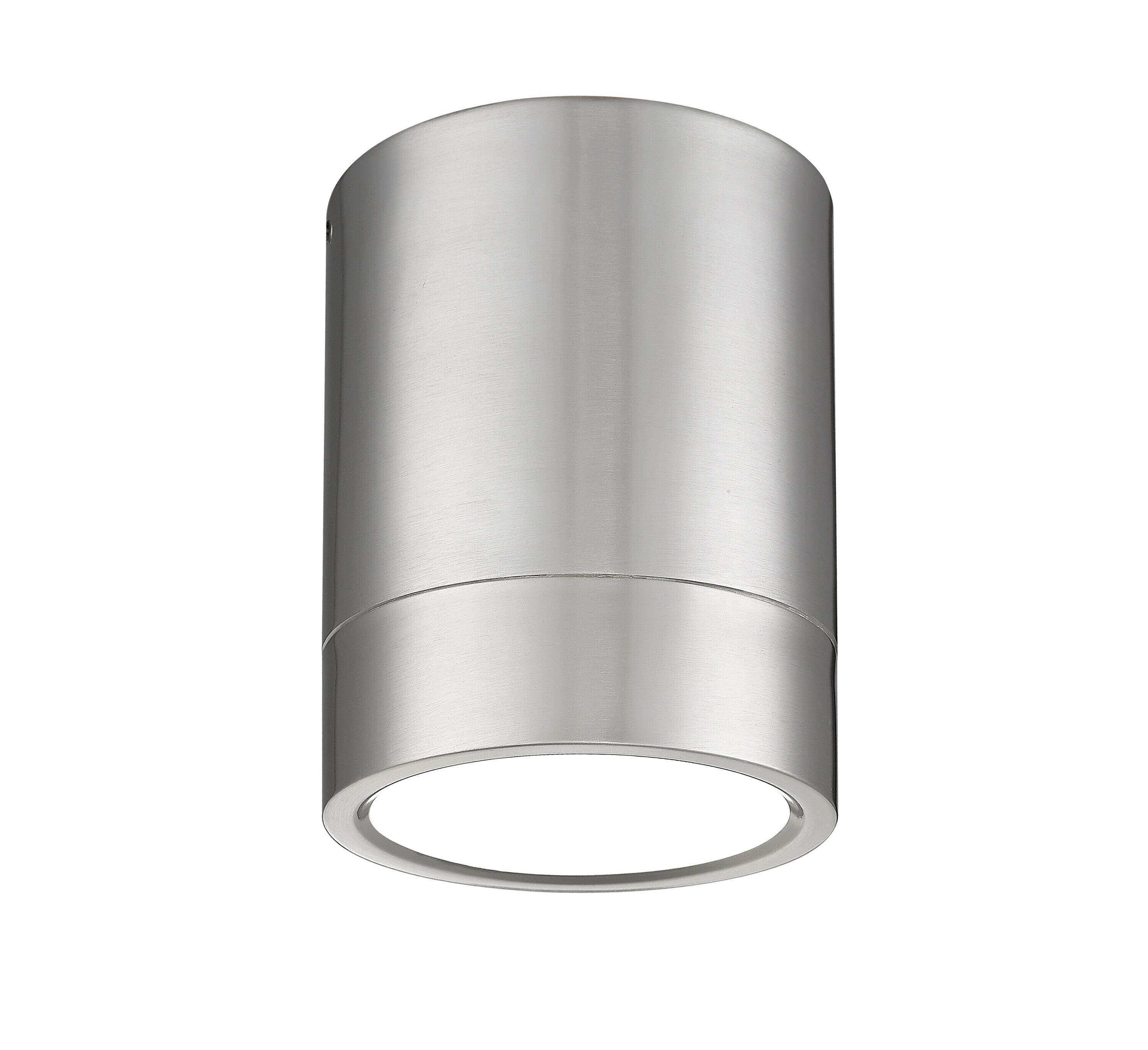 Brushed Nickel LED Cylinder Flush Mount Ceiling Light