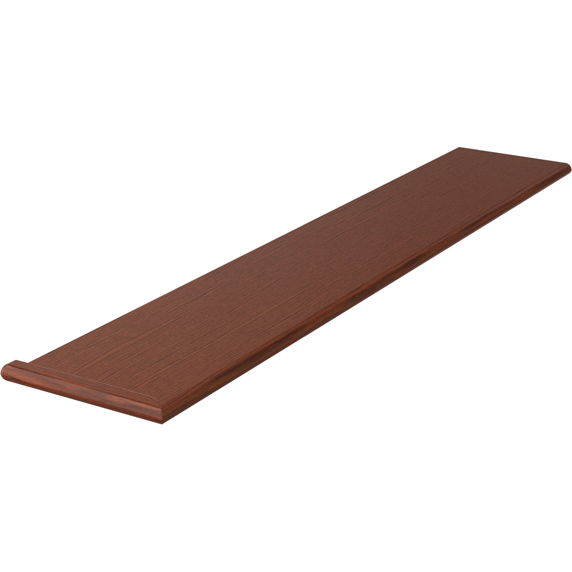 L.J. Smith Stair Systems 807010X54LH-BRZC 54-in x 10.5-in x 1-in Brown Brazilian cherry Left return Bullnose Stair Tread