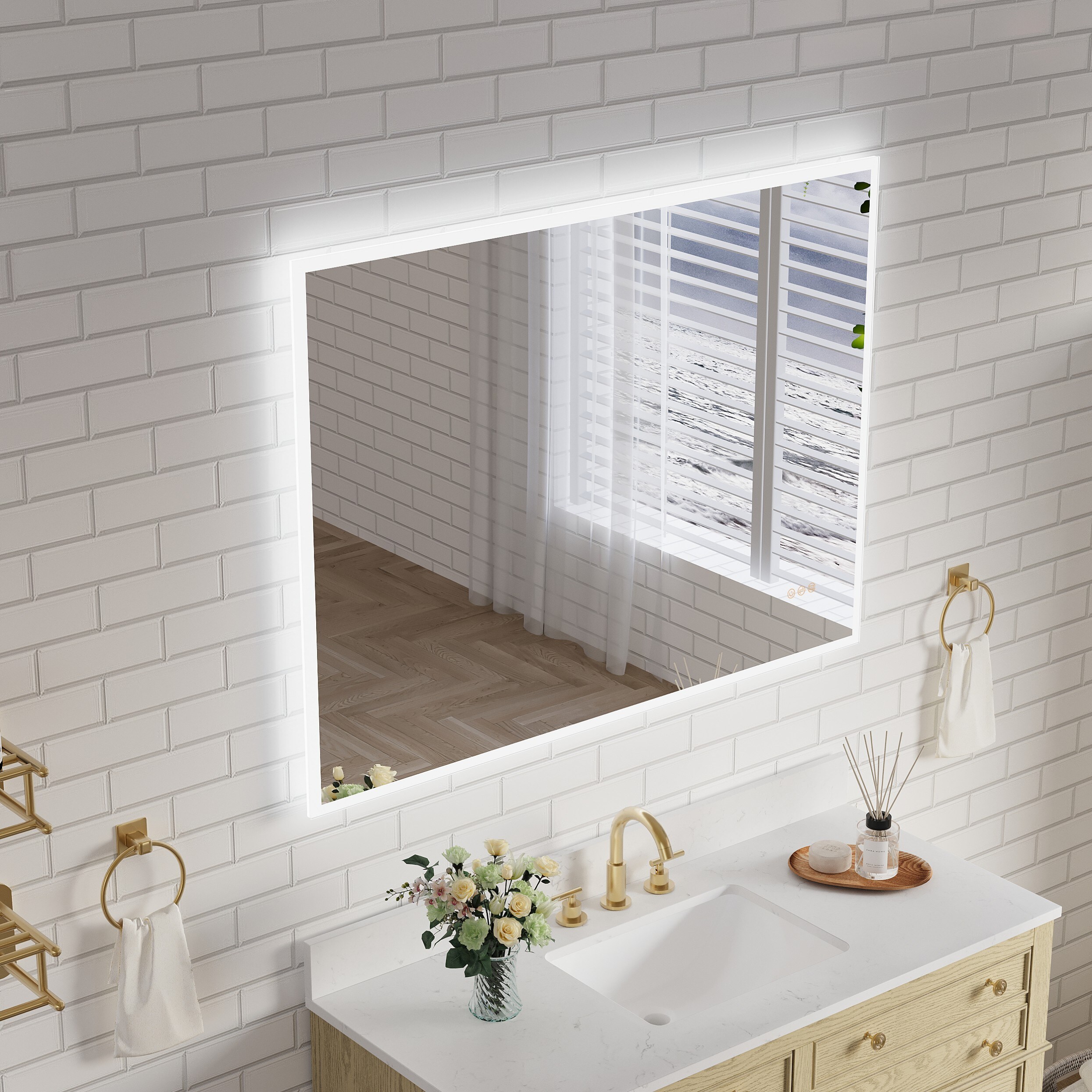 WELLFOR UCS-10FL4836 Framed-Bath-Mirrors - View #7