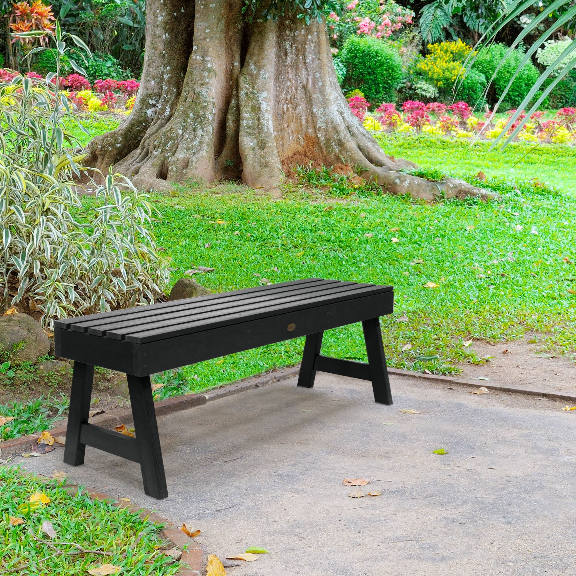 highwood AD-BENN4-BKE The Weatherly 46.13-Inches W x 16.69-Inches H Black Plastic Dining Bench