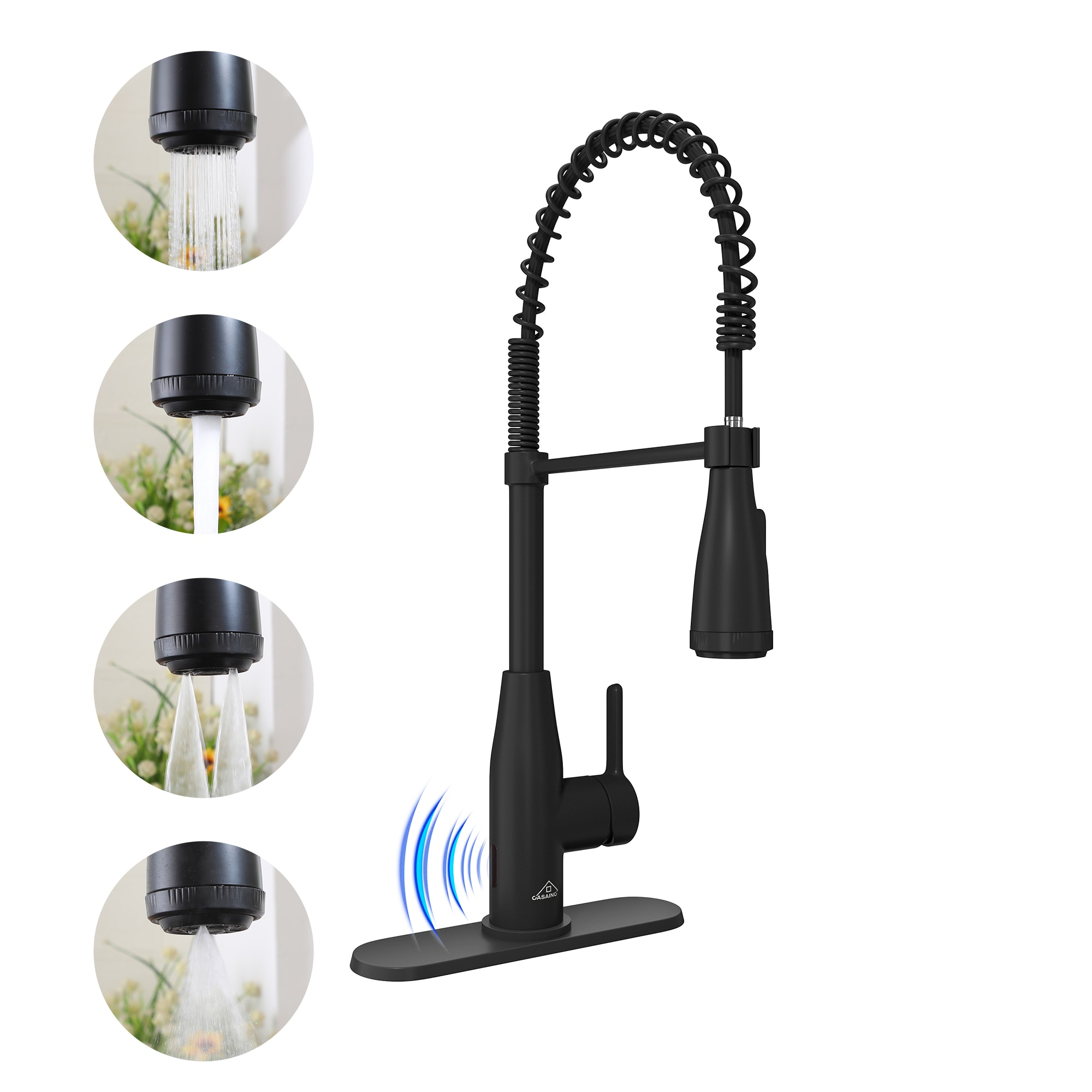 CASAINC CA-B3614-CG Matte Black Single Handle Deck-mount Handle Commercial/Residential