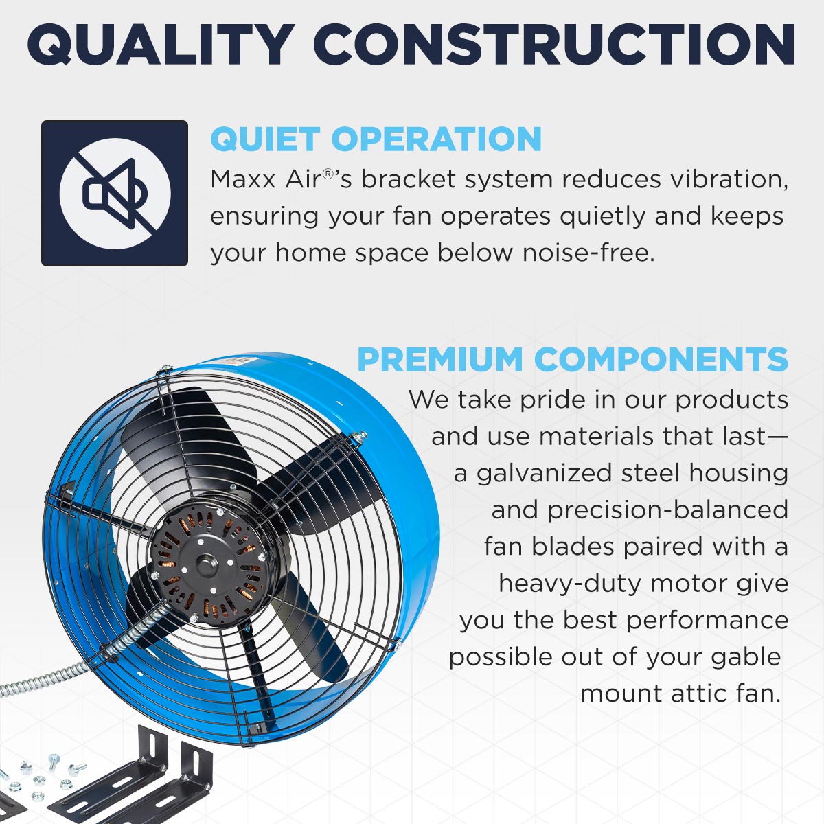 Maxx Air CX1600 BLU Gable-Vent-Fans - View #4