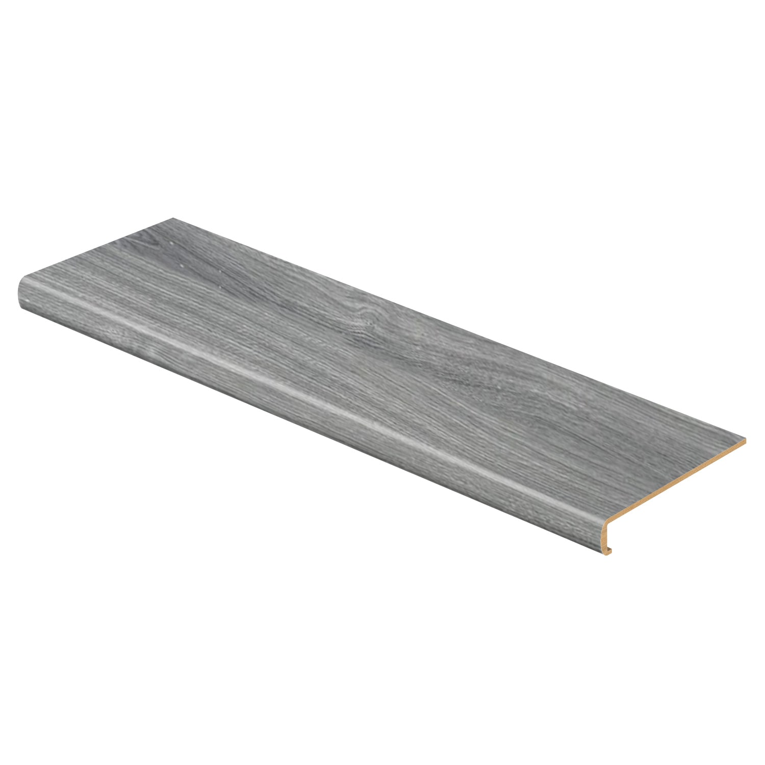 Zamma 206A71507 Cap-A-Tread Stair Renewal System 47-in x 12.125-in x 2.1875-in Grey Oak Type 2 Laminate No return Bullnose Stair Tread