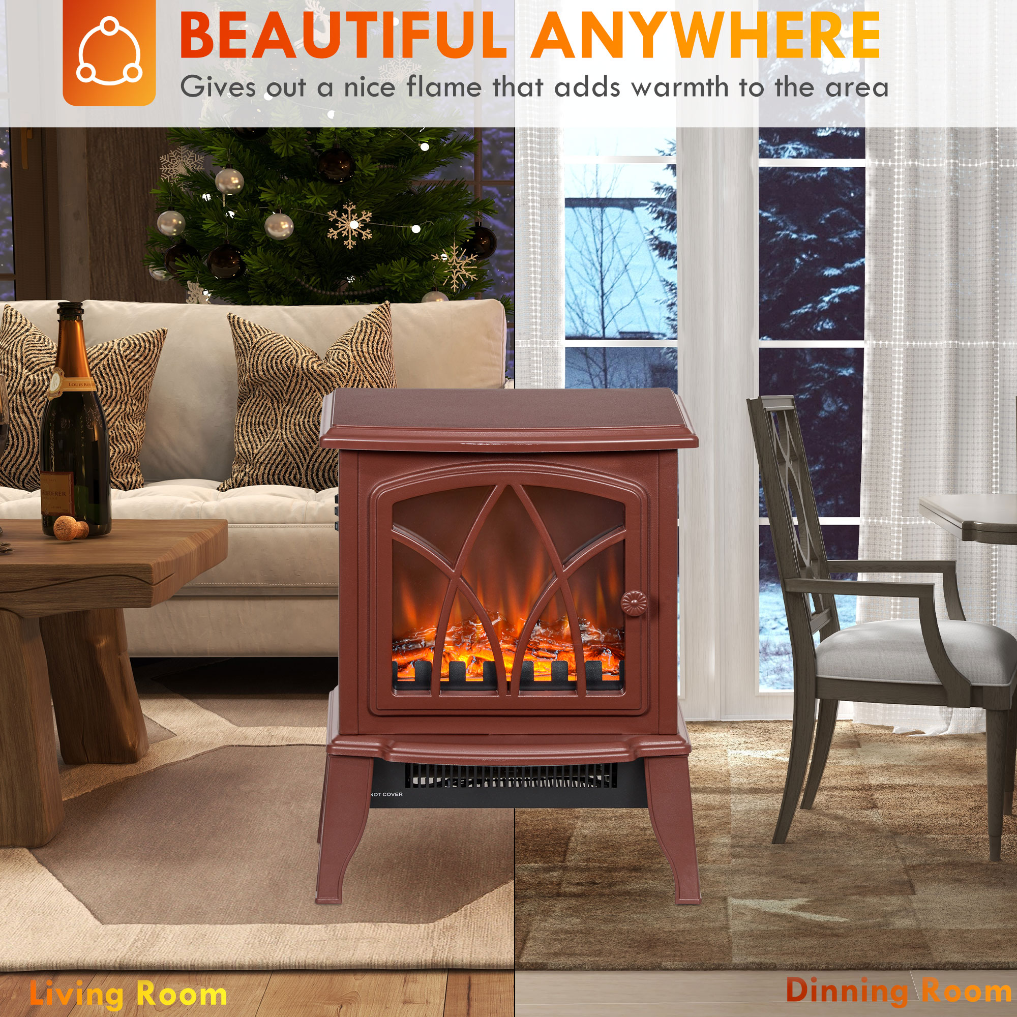 Kahomvis HEAT-QPAOS-08 Electric-Fireplaces - View #6