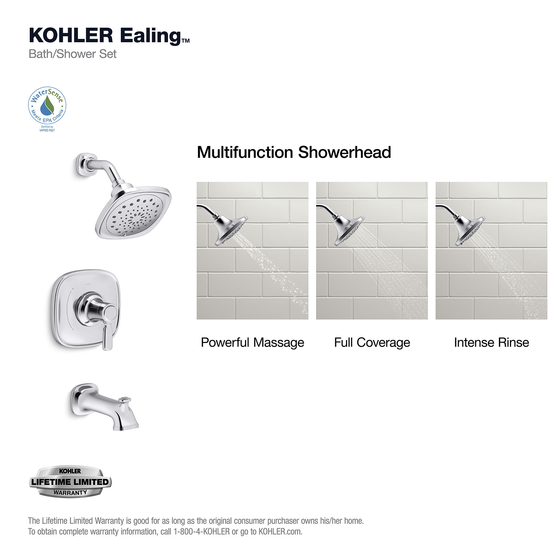 KOHLER K-R33045-4G-CP Tub-Shower-Faucets - View #4