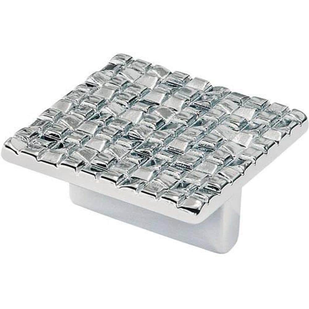 Siro Designs 90-120 Mosaic Bright Chrome Geometric Transitional Cabinet Knob