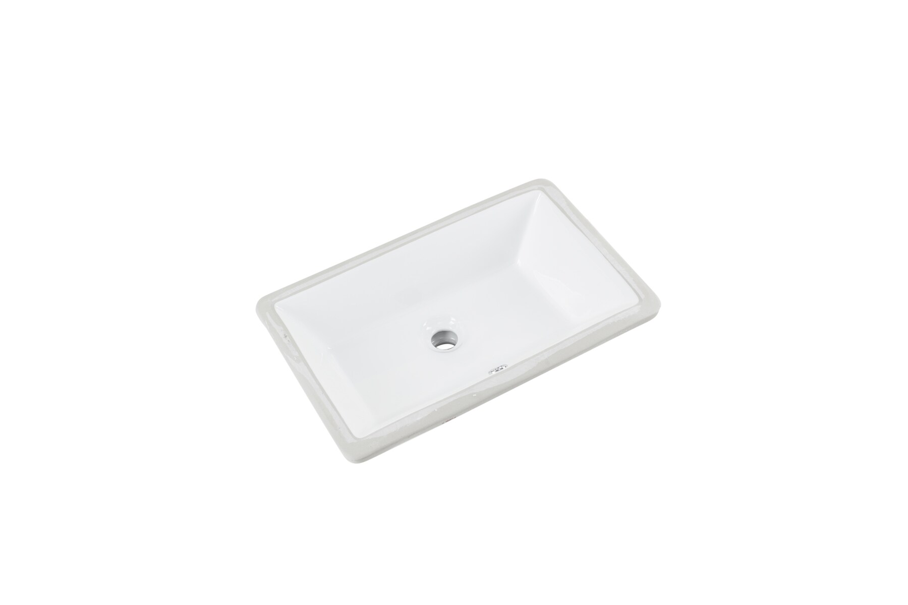 HOROW 23-5/8 in. Rectangular Glazed Ceramic Undermount Bathroom Vanity Sink in White with Overflow Drain