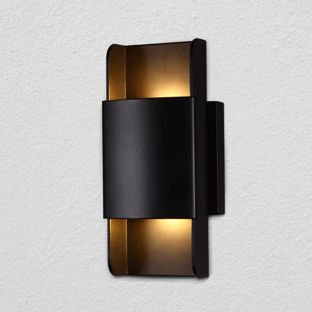 VONN Lighting Atlas 4.75-in W 1-Light Black Modern/Contemporary Wall ...