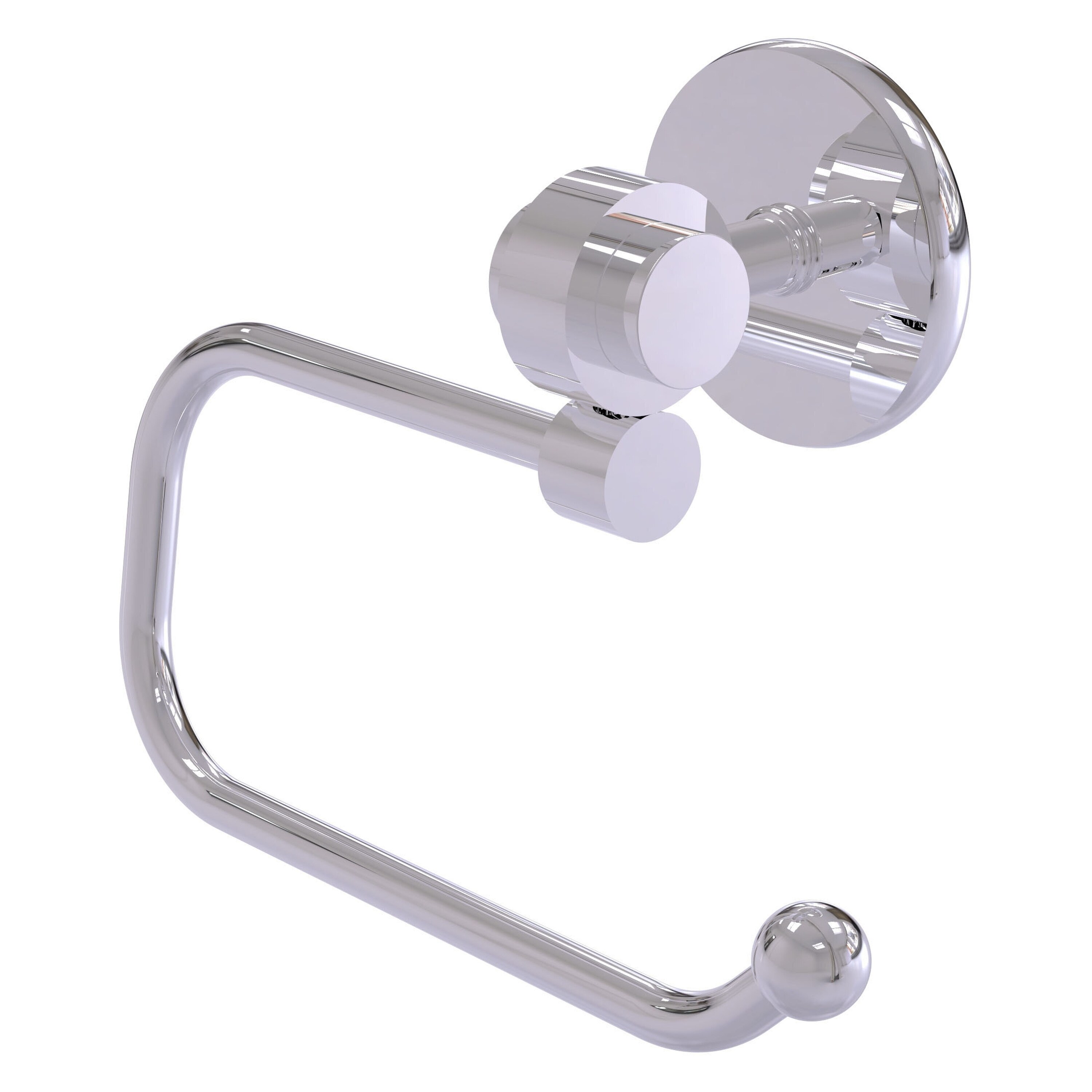 Allied Brass 7224E-PC Satellite Orbit Two Polished Chrome Wall mount Single post Toilet Paper Holder 1 -Rolls with Storage