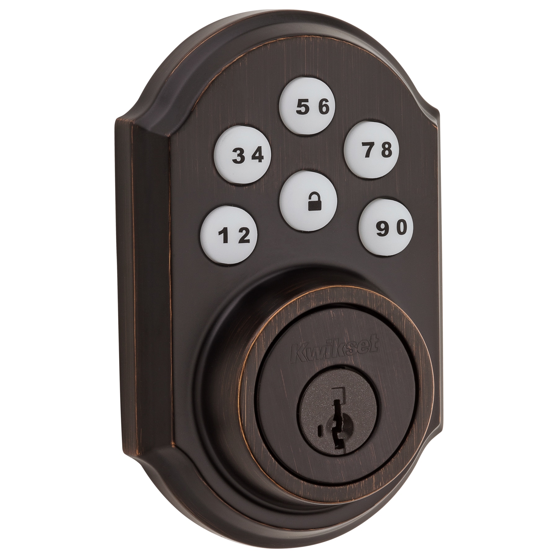 Kwikset 909 11P SMT CP SCR SmartCode 909 Venetian bronze Electronic Deadbolt SmartKey Keypad
