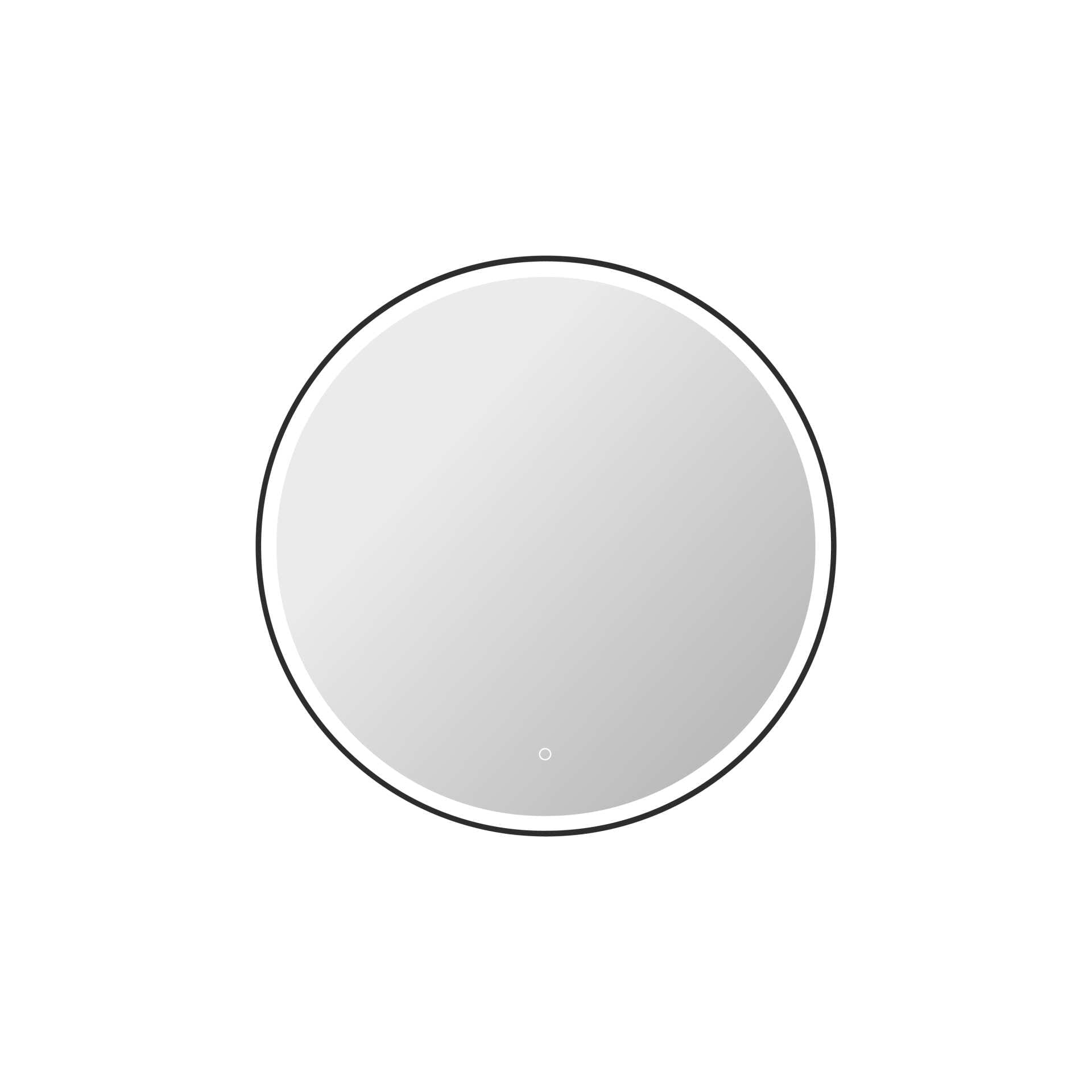 Simply Living Home Seraphine 39 Round LED Front and Backlit Wall Mirror in Black