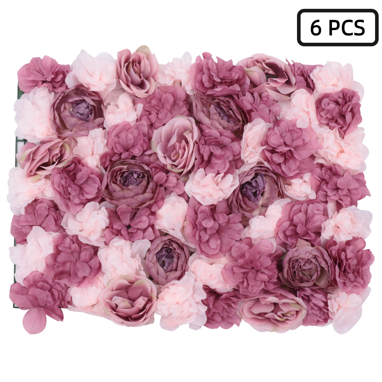 CNCEST HG-ZJ9747-662 23.6-Inches W x 15.7-Inches H 6 PCS Autumn Purple Roses Flower Panels For Wedding Rose Garden Trellis