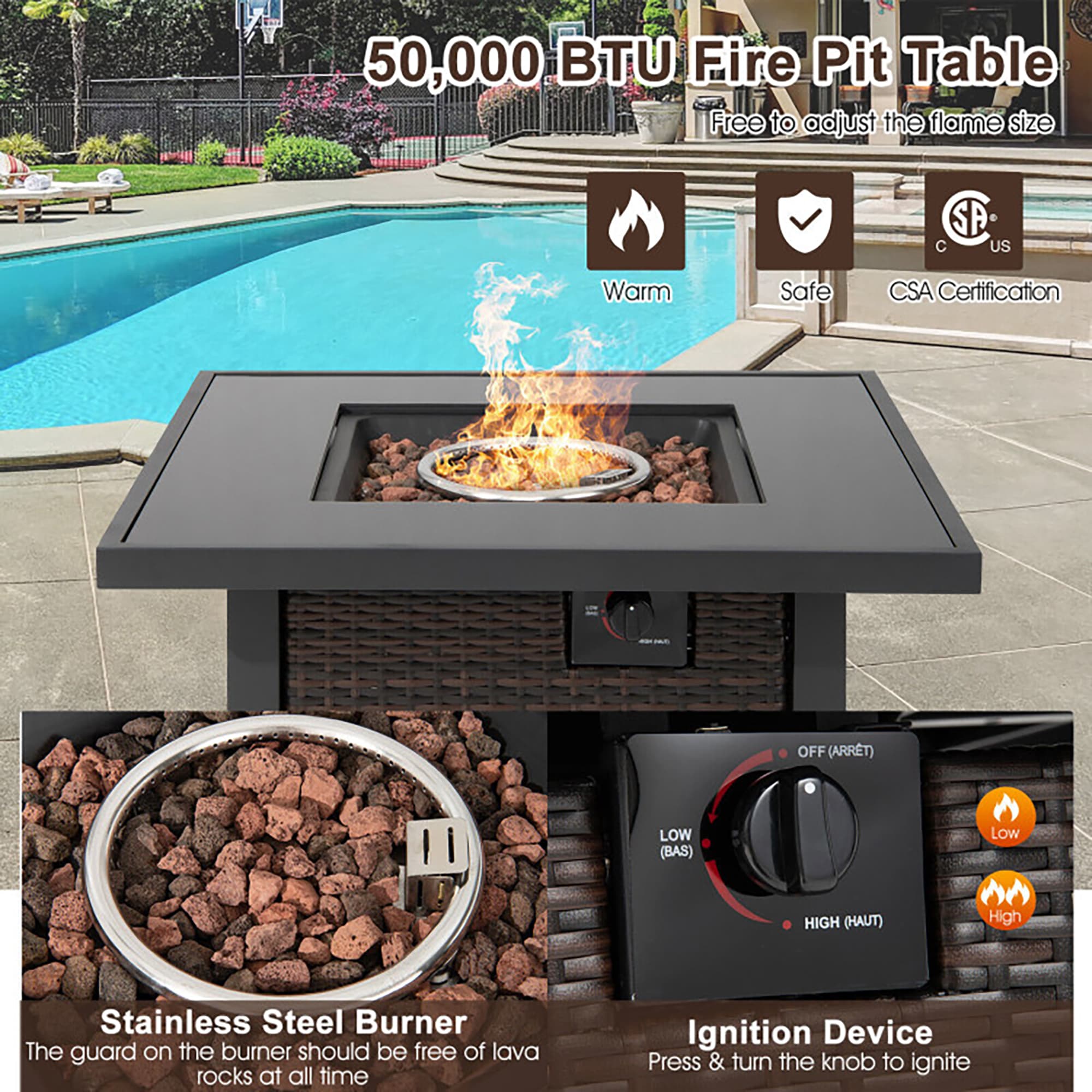 CASAINC WFEHFP-03-B Outdoor-Gas-Firepits - View #3