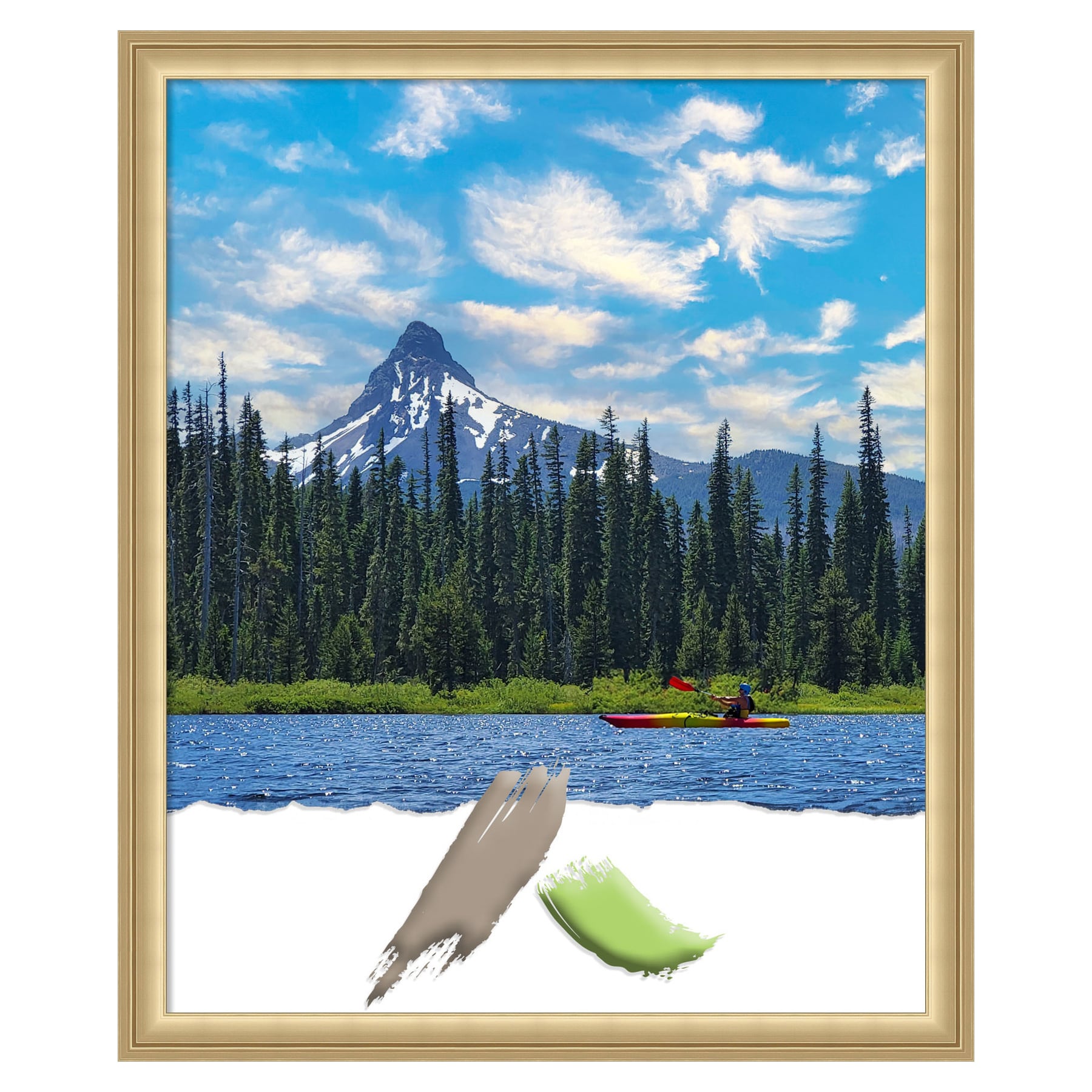 Florence Gold 18x22 Picture Frame with Raised Ridges