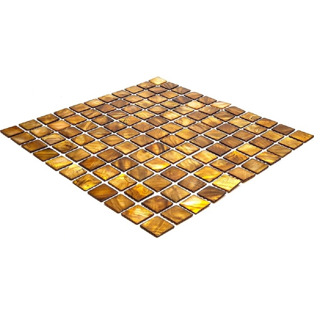 Apollo Tile Jewelicious Gold Natural Shells 12-in x 12-in Polished ...