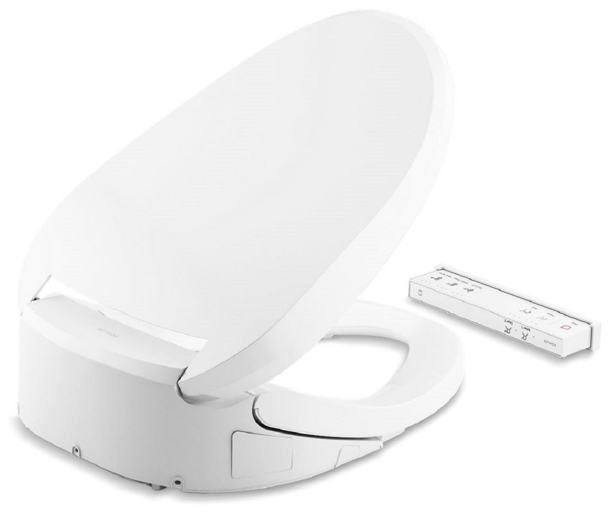 KOHLER PureWash E820 Plastic White Elongated Soft Close Heated Bidet ...