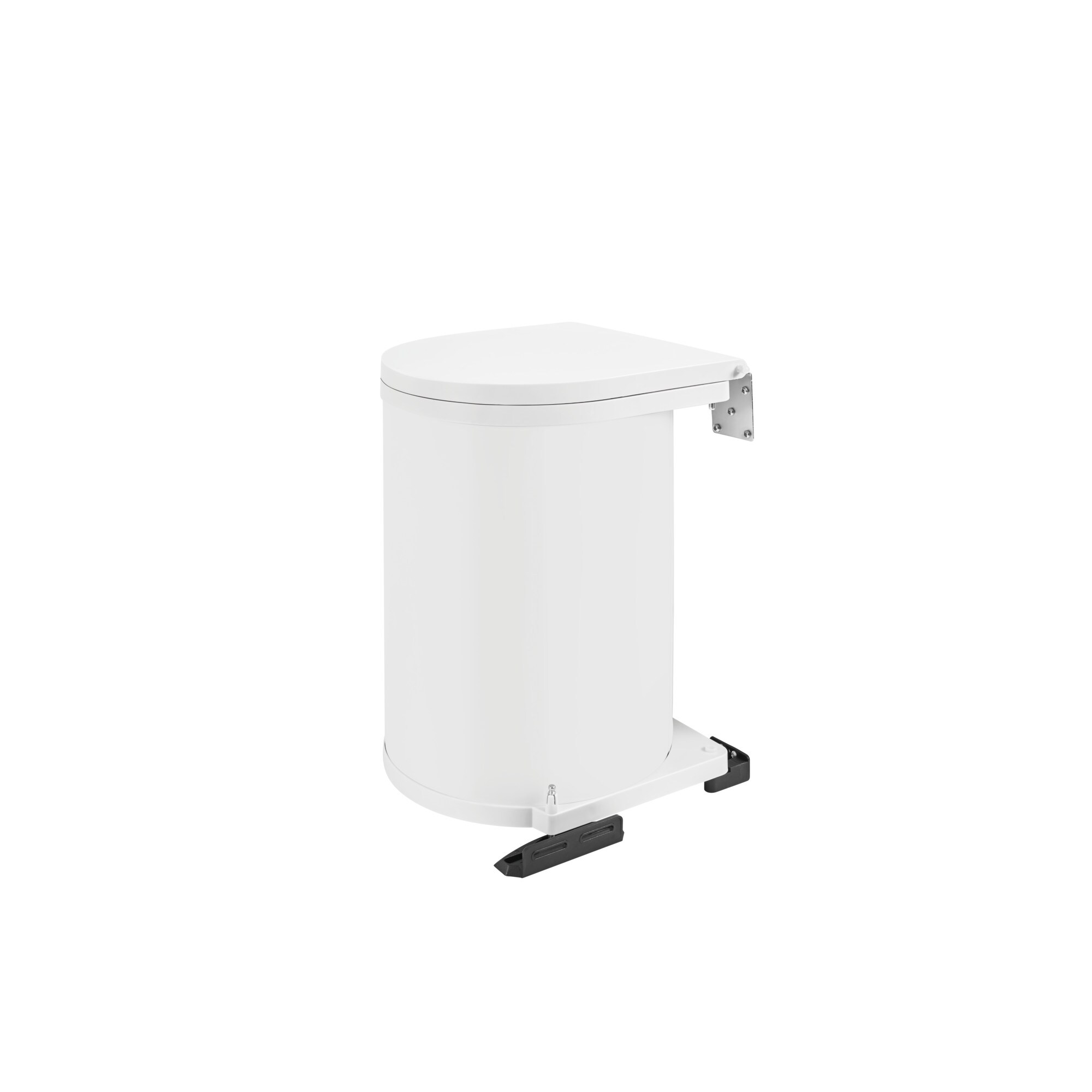 Rev-a-shelf 8-010412-15 15-liter Kitchen Bathroom Pivot-out Under Sink  Cabinet Trash Waste Garbage Can Container Bin With Removable Inside, White  : Target