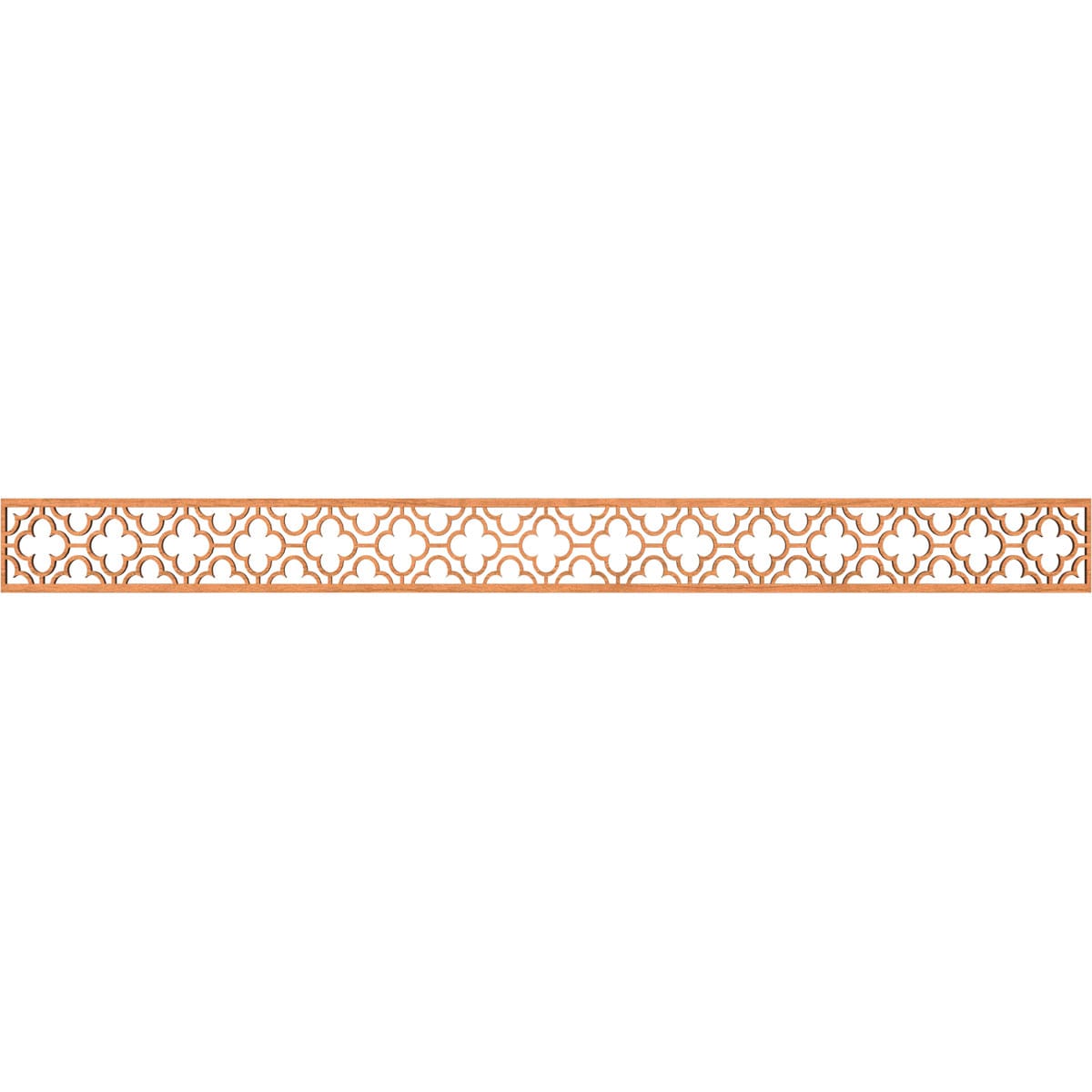 Ekena Millwork MLDA04X46CHICH Chicago Fretwork Flat Trim 4-in x 3.87-ft Cherry Brown Unfinished 2156248 Pierced Wall Panel Moulding