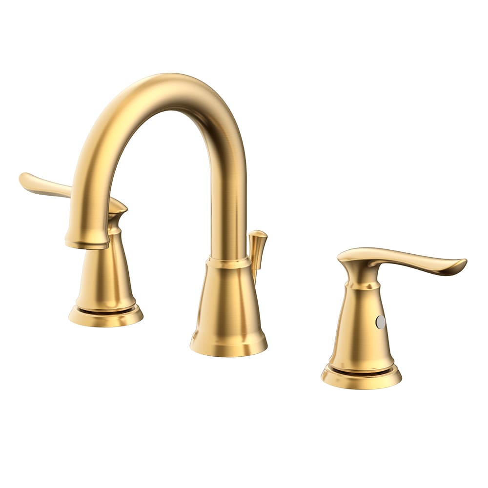 Project Source Wayton Brushed Gold Widespread 2-Handle WaterSense ...