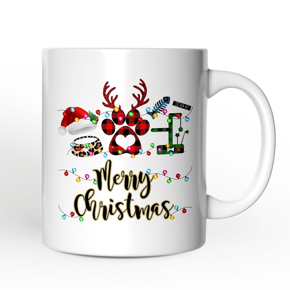 OrnamentallyYou Cat Buffalo Plaid Christmas Mug Cat Mom Gift #NPCM190