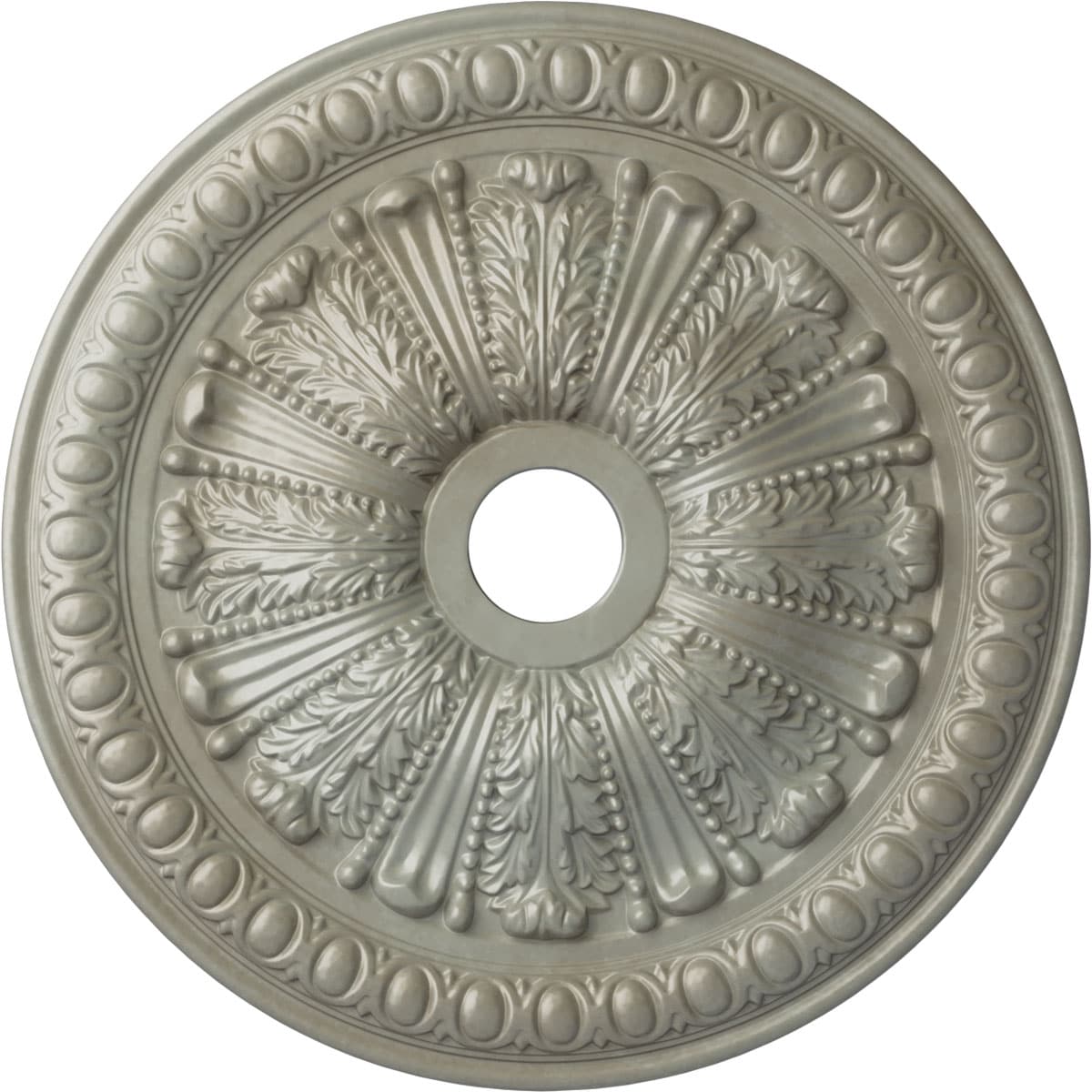 Ekena Millwork CM27TOFLS Tomango Egg and Dart 27.875-in W x 27.875-in L Painted Flash Gold Polyurethane Whole Ceiling Medallion
