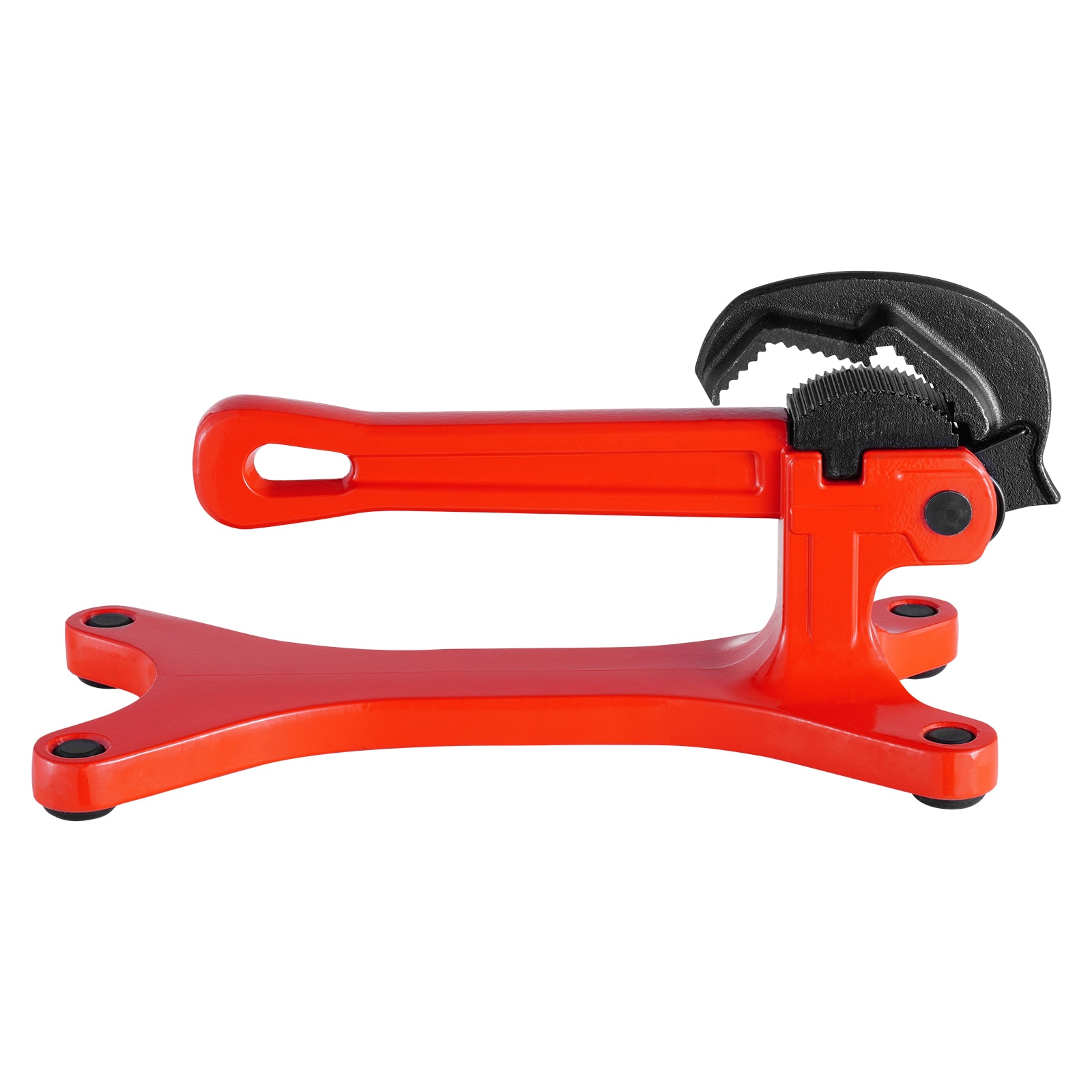 Mecale Portable Pipe Vise 1/8 to 1-1/2 in Lightweight Aluminum with Steel Jaws for Plumbing Red