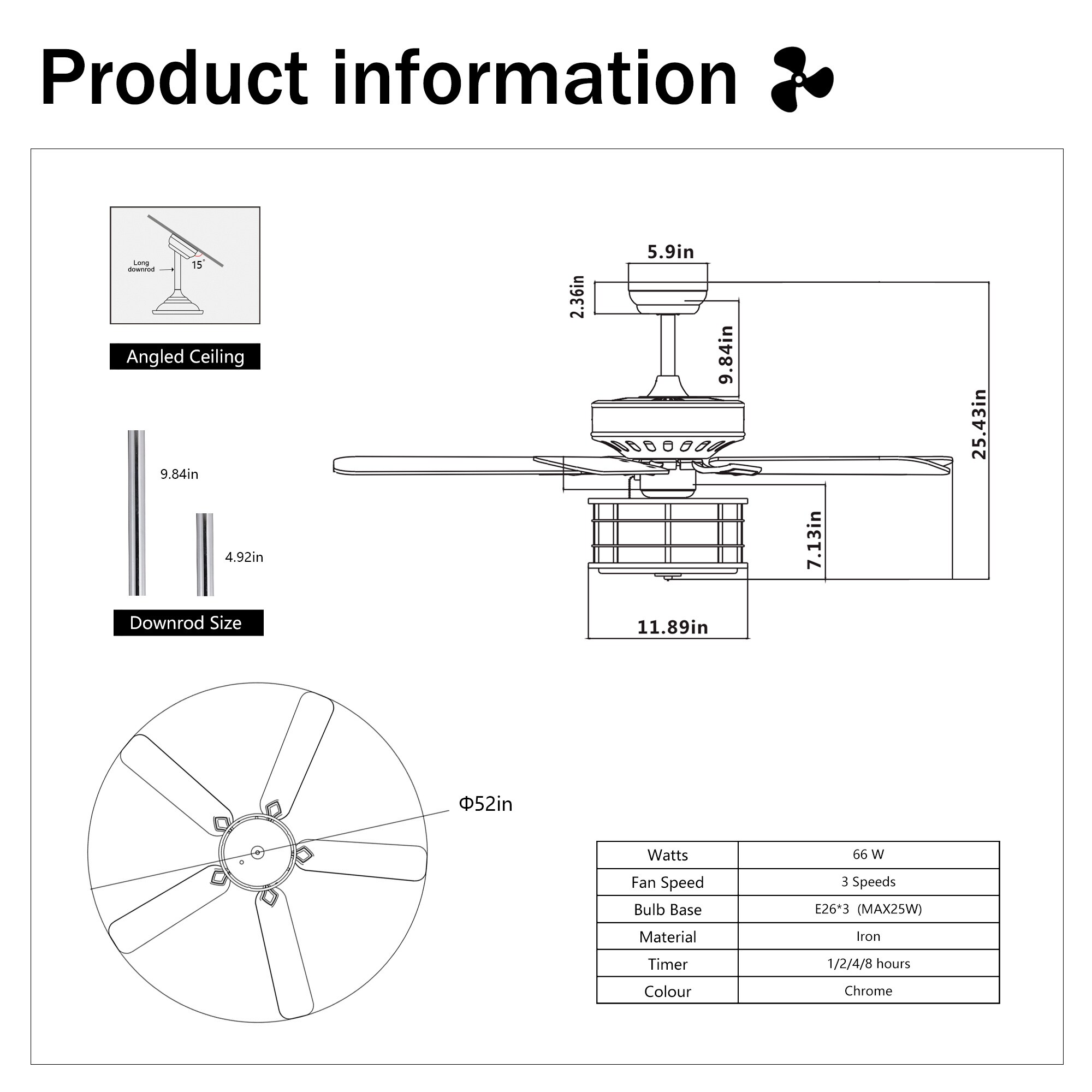 BABOOM BOM-2P15299-OR Ceiling-Fans - View #7