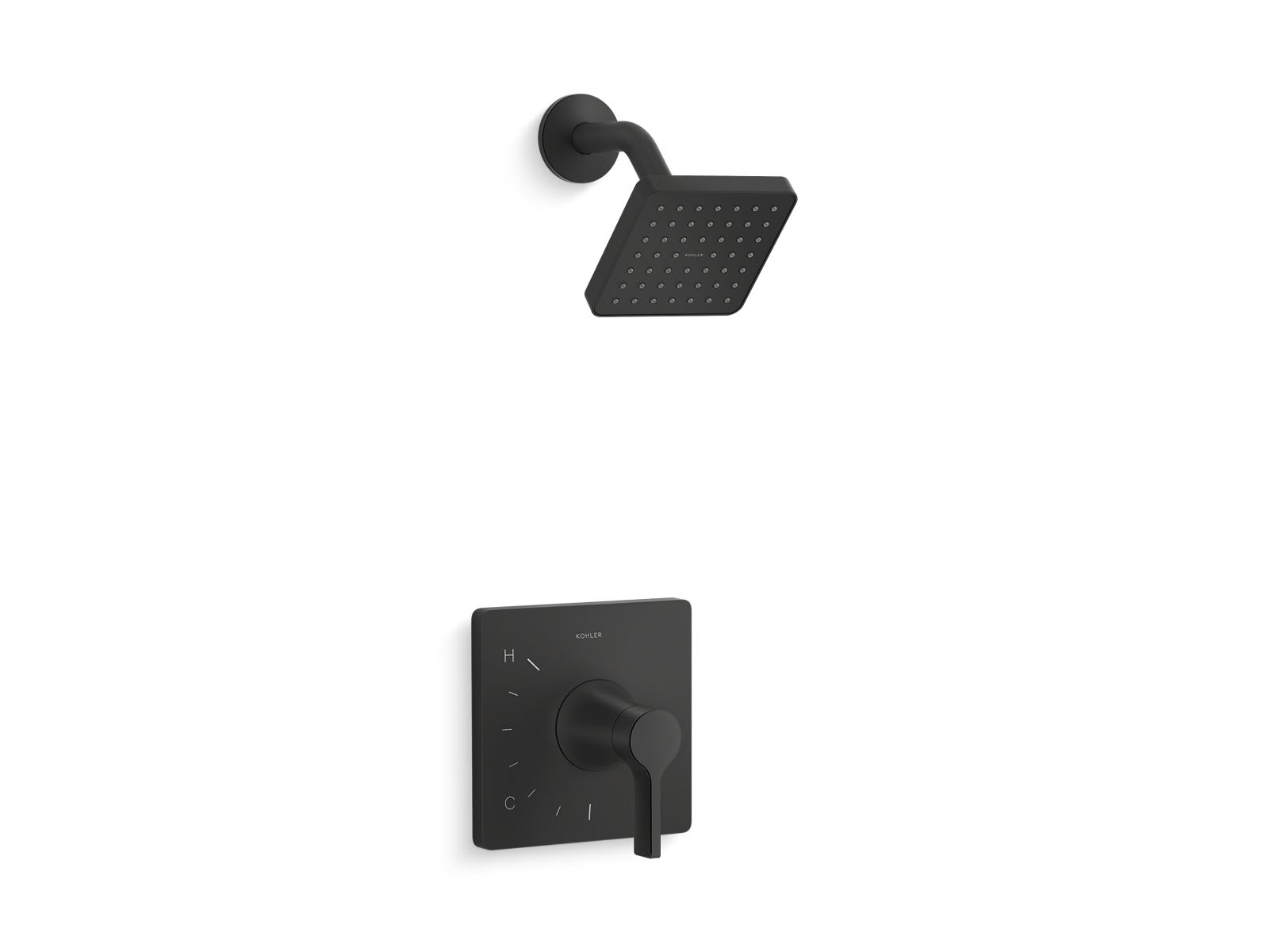 KOHLER TS28128-4G-BL Venza 1.75 GPM 1-Handle Rite-Temp Shower Trim Kit in Matte Black (Valve Not Included)