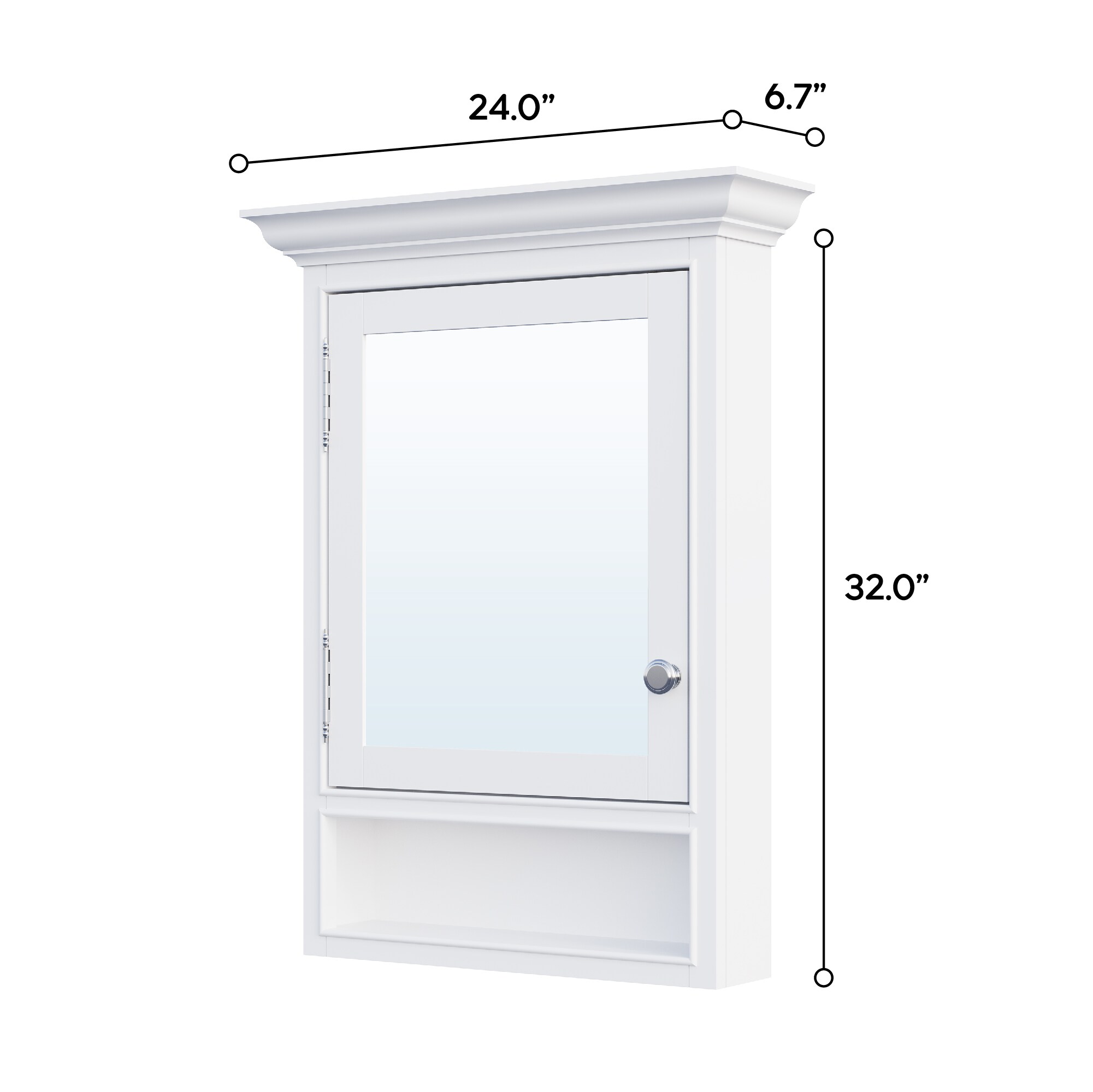 Forclover HM-J2432WT Bathroom-Medicine-Cabinets - View #6