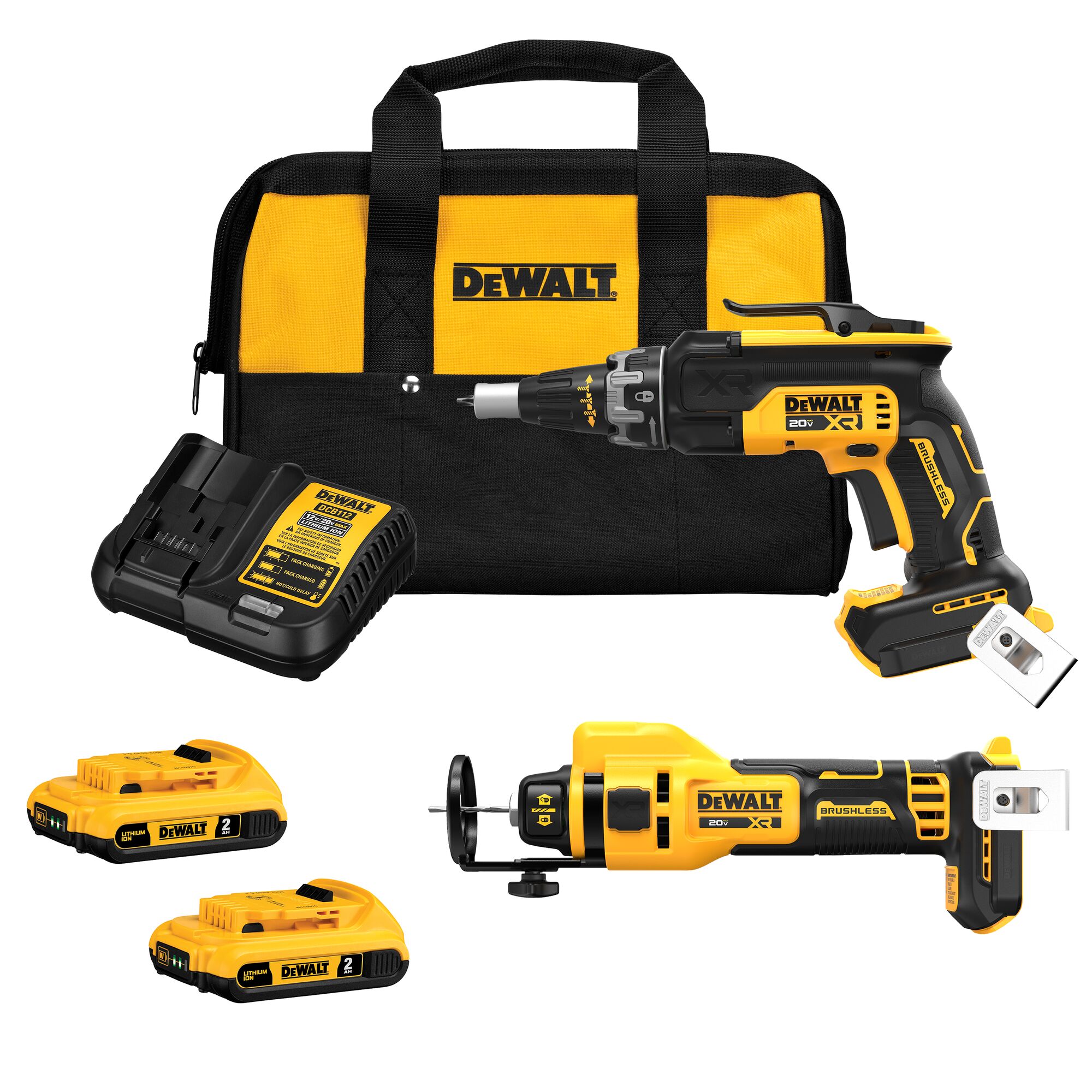 DEWALT 20-volt max 2 -Tool Brushless Power Tool Combo Kit with Soft Case ( 2 -Batteries Included and Charger Included ) #DCK265D2