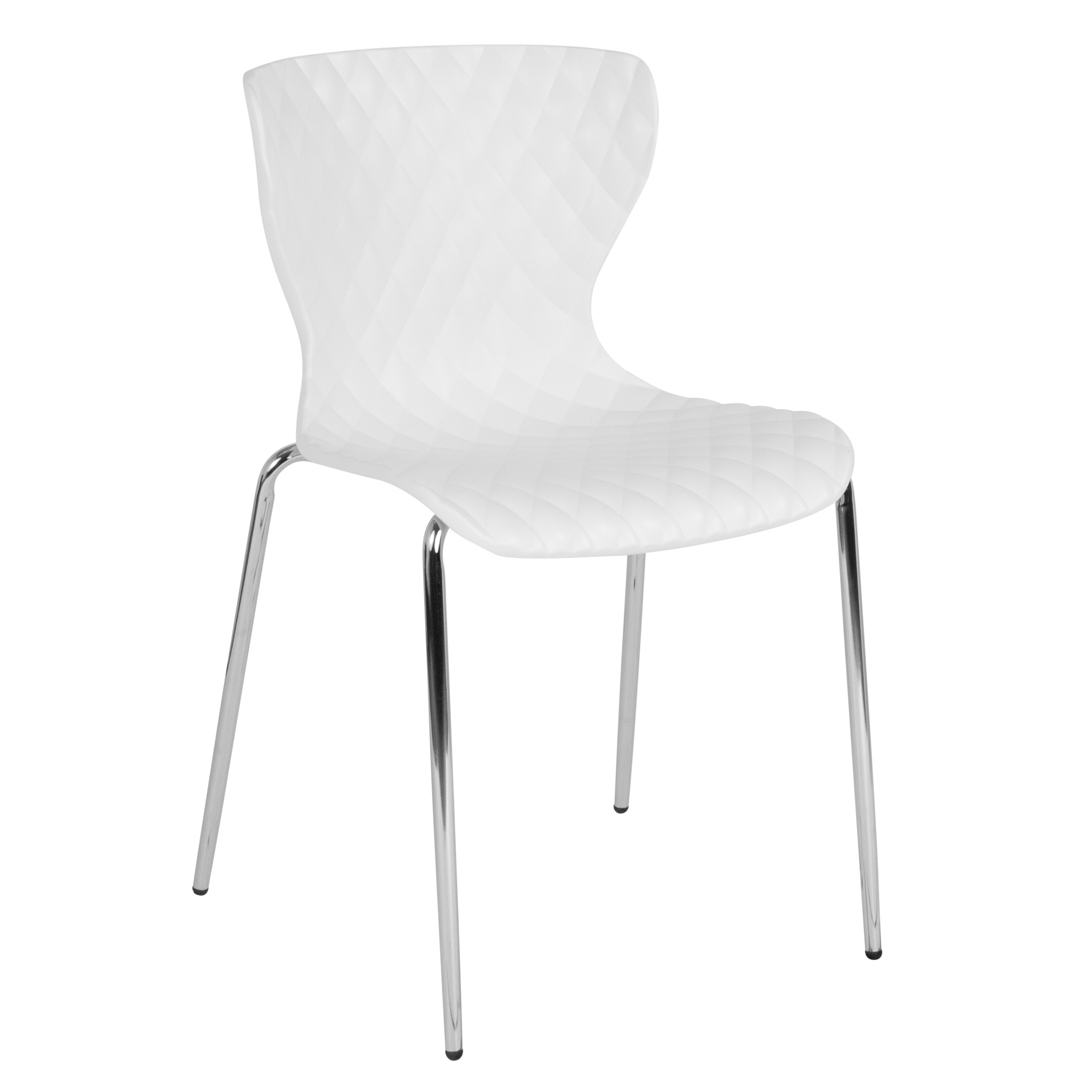 Flash Furniture 889142339762 Lowell Modern White Accent Chair