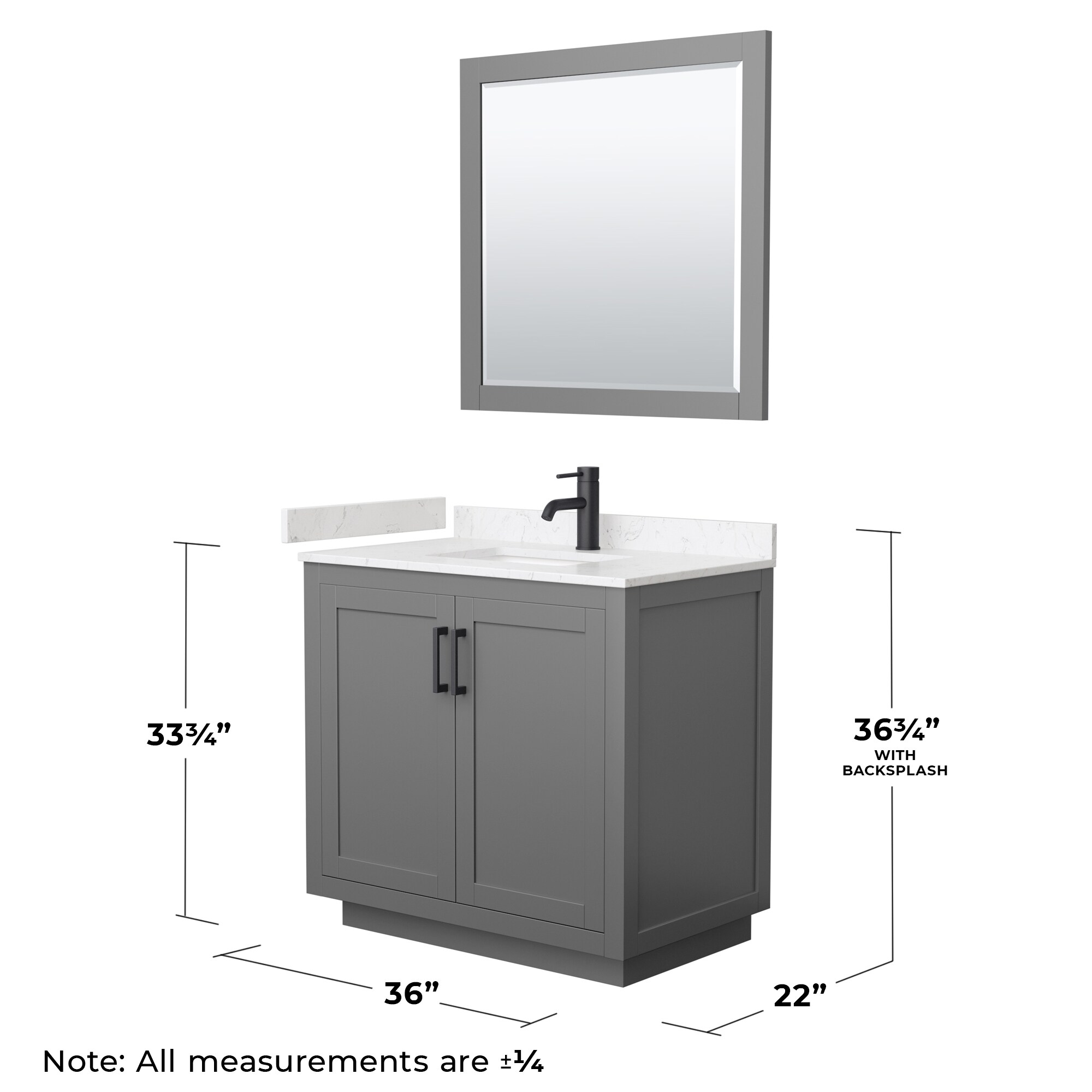 Wyndham Collection WCF292936SGBC2UNSM34 Bath-Vanity-Combo - View #6