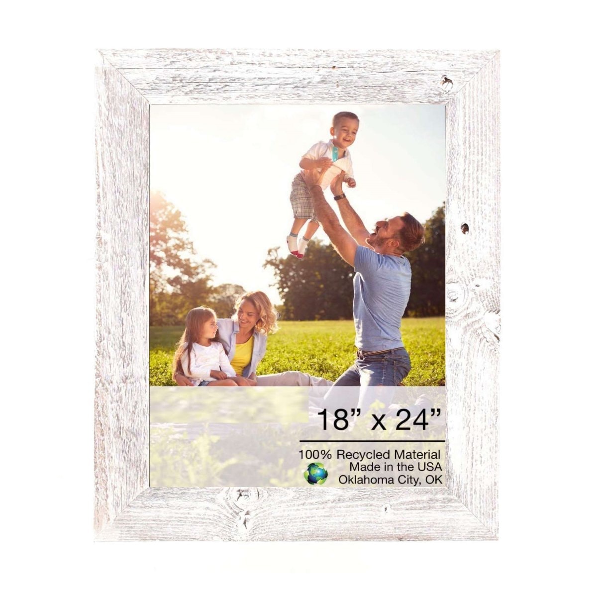 HomeRoots 4000380269 White Wash Wood Picture Frame